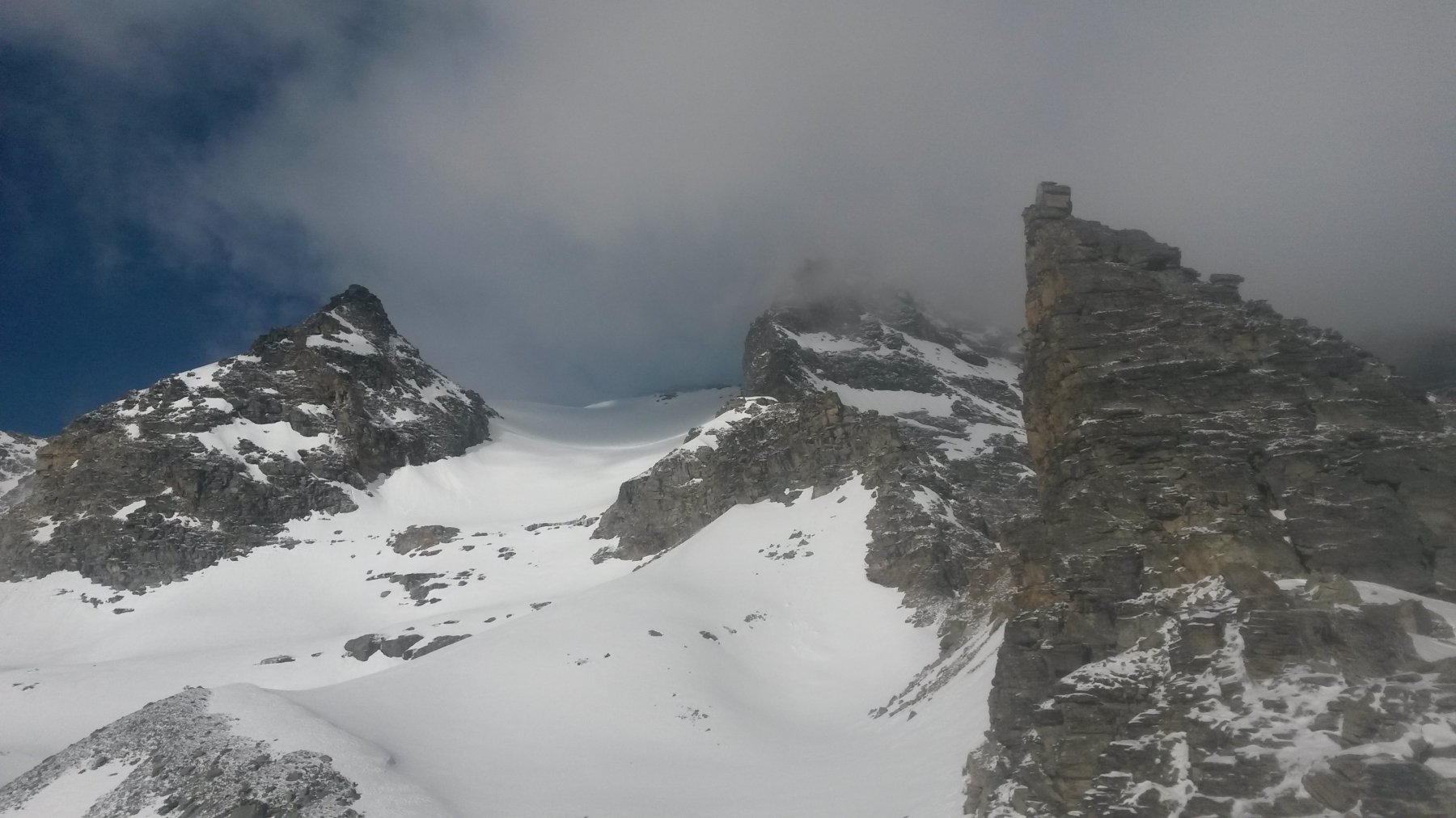 Il vallone dopo la sella con il paletto