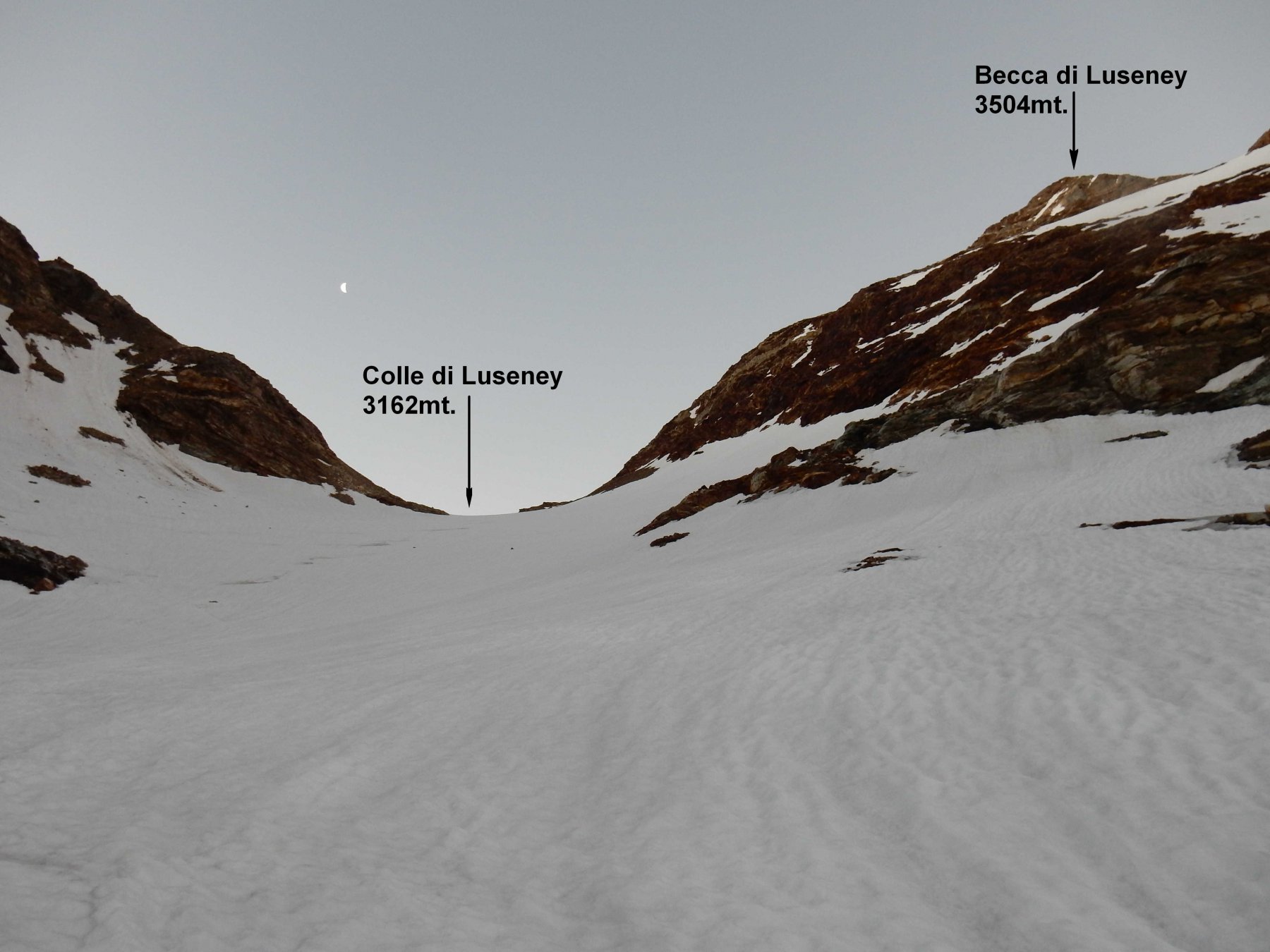 Sul ghiacciaio di Luseney 