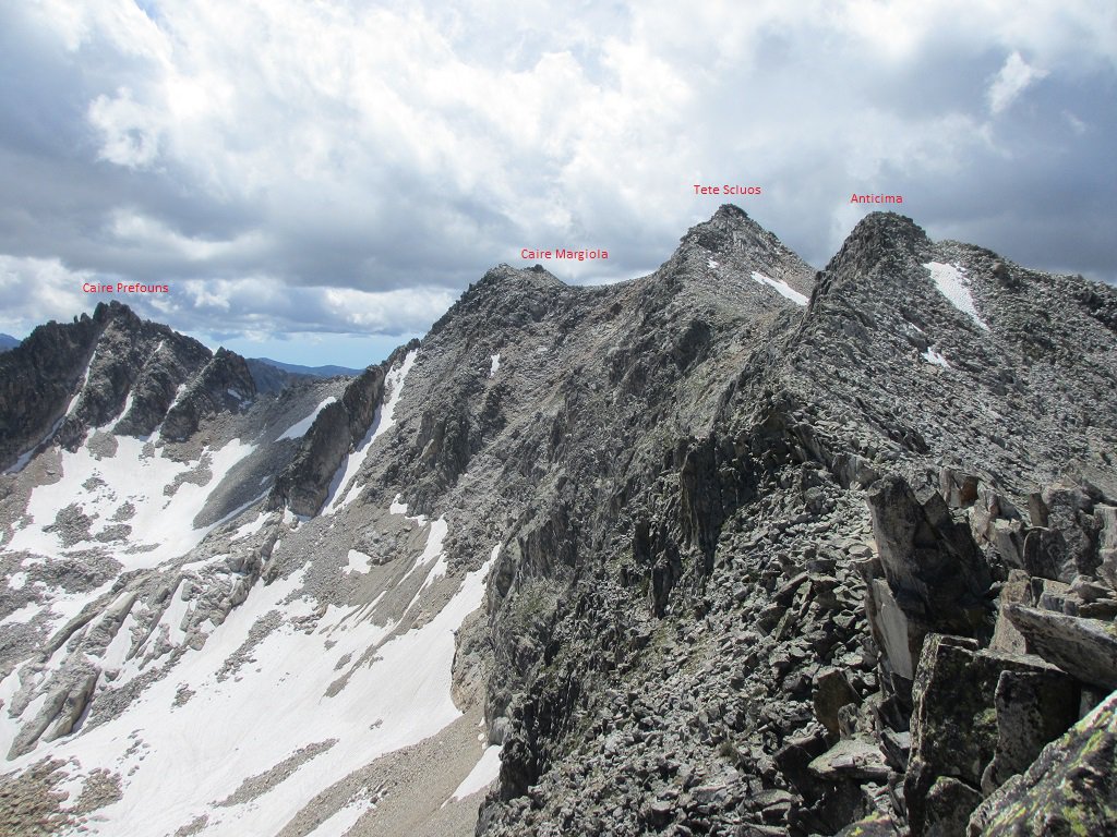 Panoramica della cresta