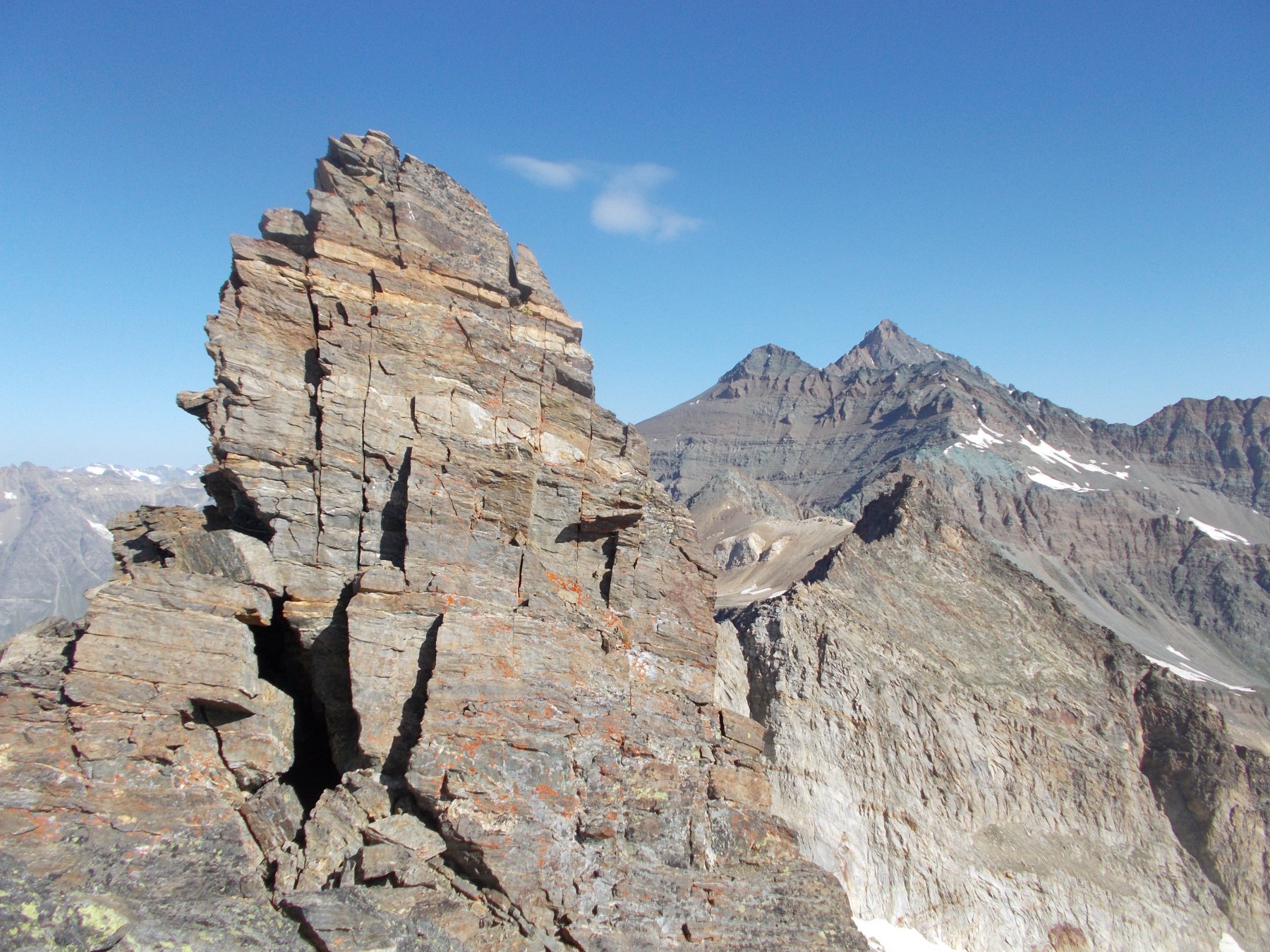 il saltino di pochi metri sceso in disarrampicata..