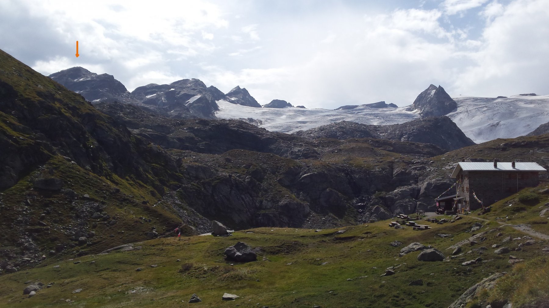 la cima vista dal rifugio