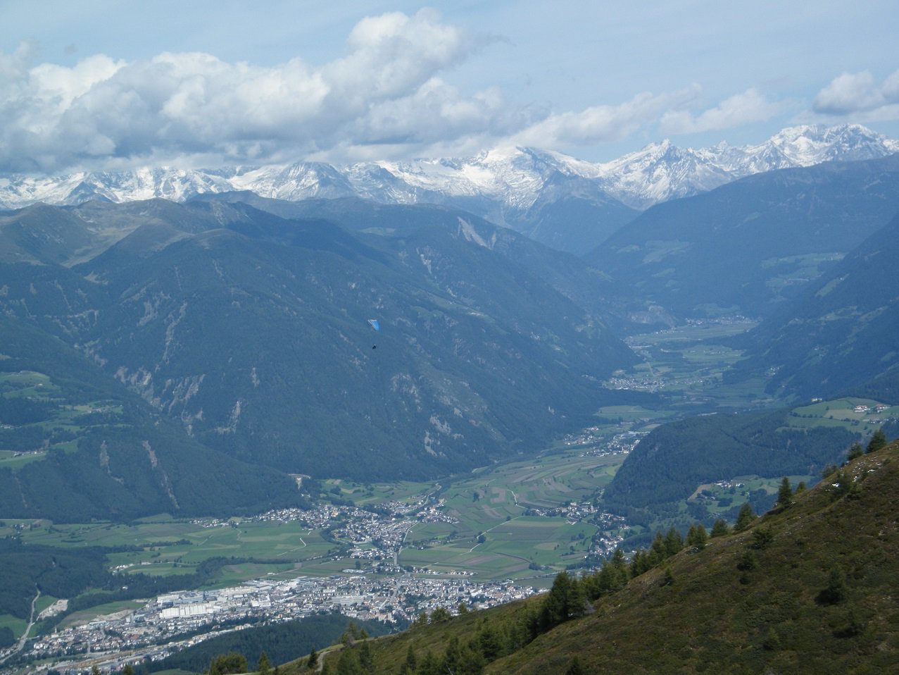 Da Plan de Corones verso le Alpi Retiche.