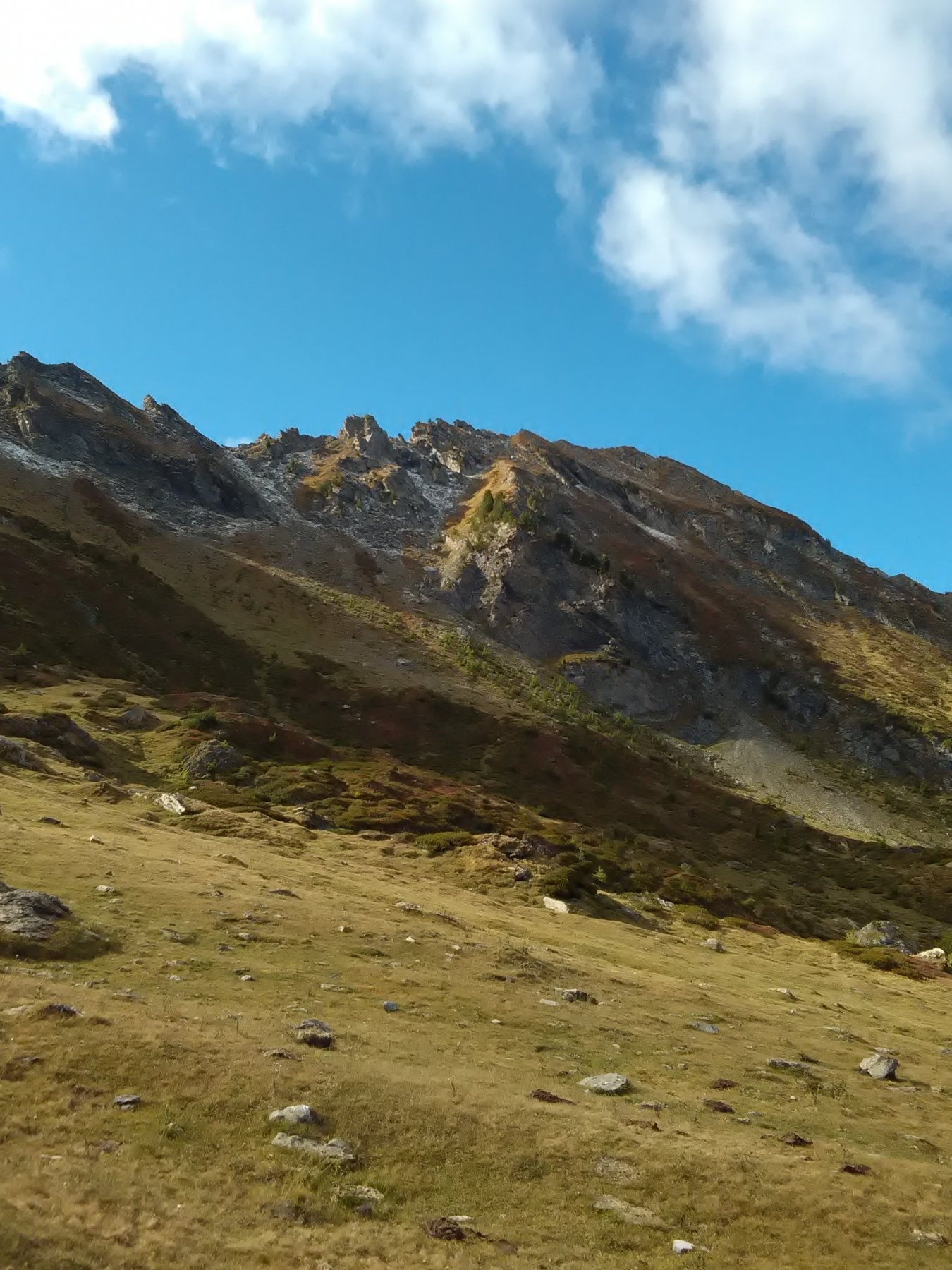 il Gran Muels con al centro il canale di salita
