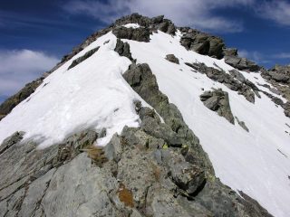 la cresta finale e la vetta del Grand Capelet (20-5-2006)