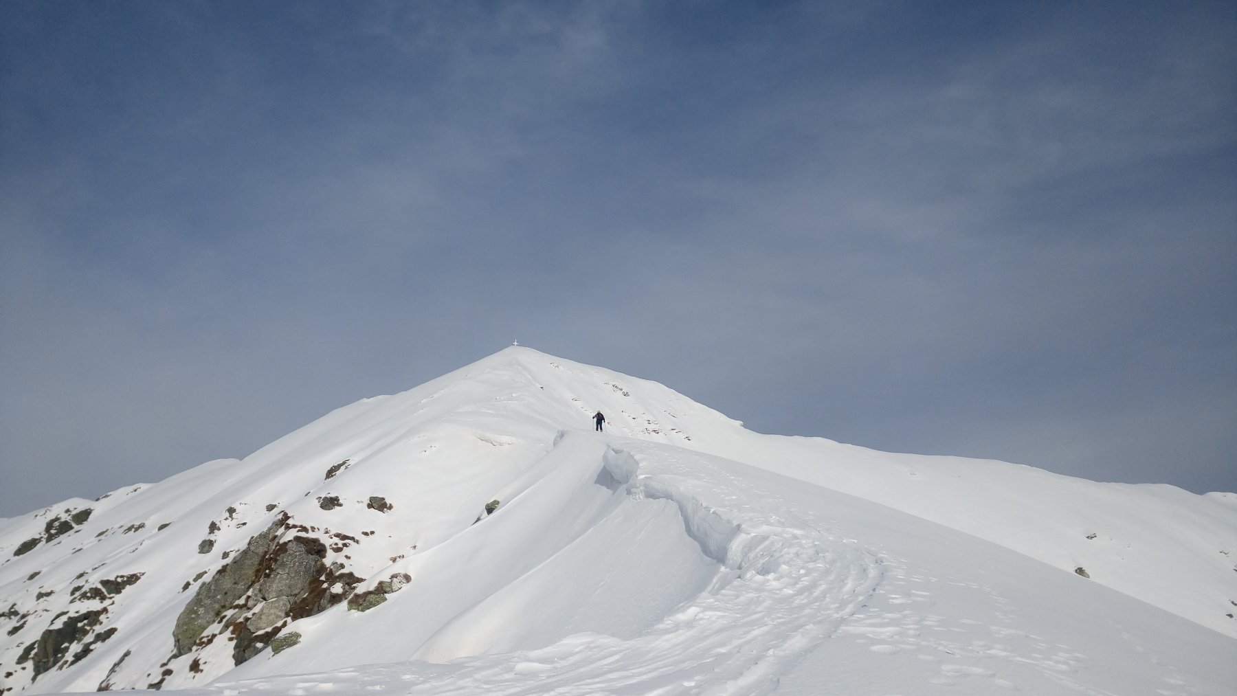 Fulvio nel tratto finale della piccola cresta 