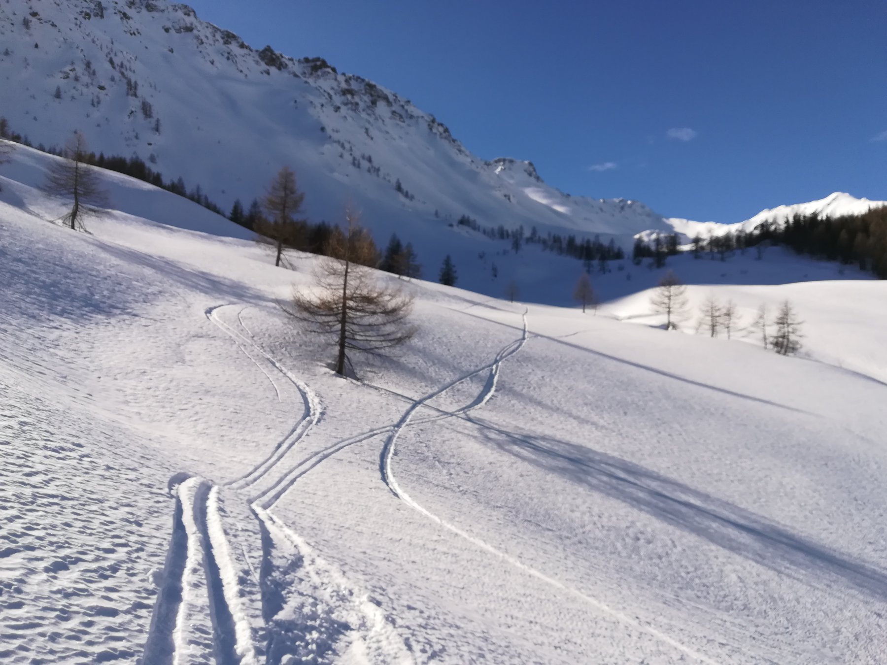 Sbucati fuori dal bosco si apre la comba di Ars 