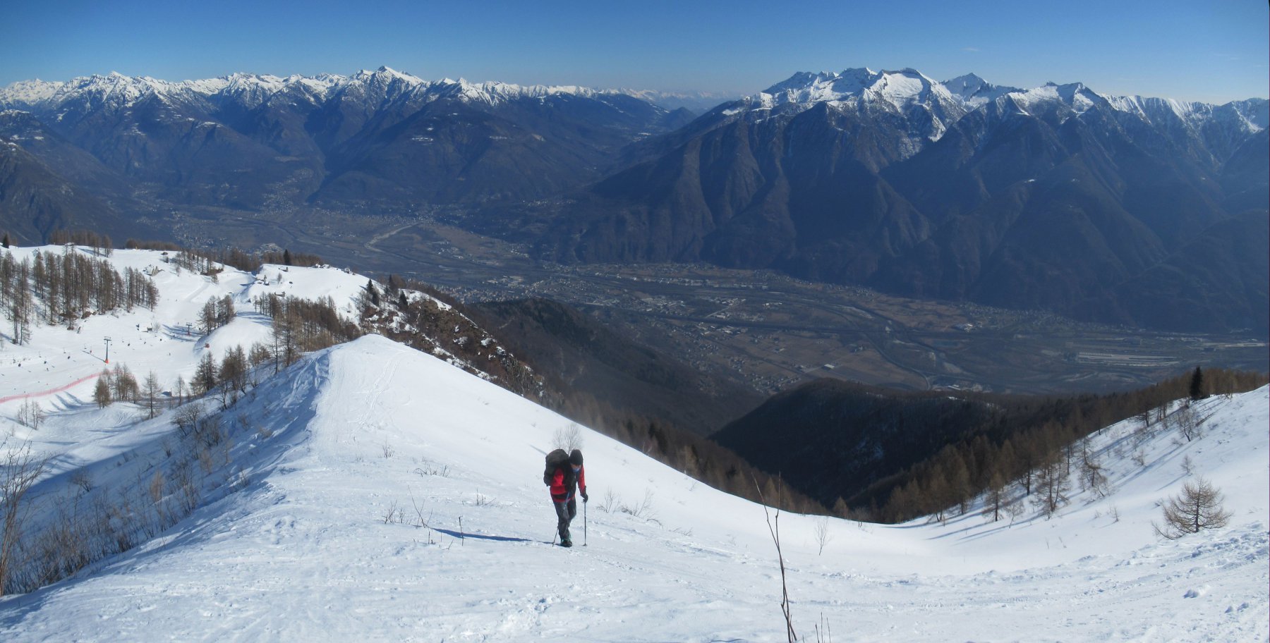 Grandioso panorama durante la salita