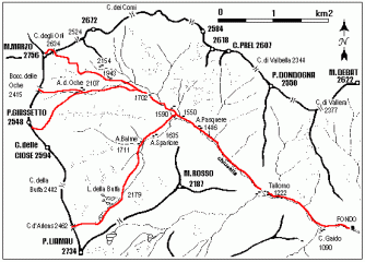 mappa itinerario
