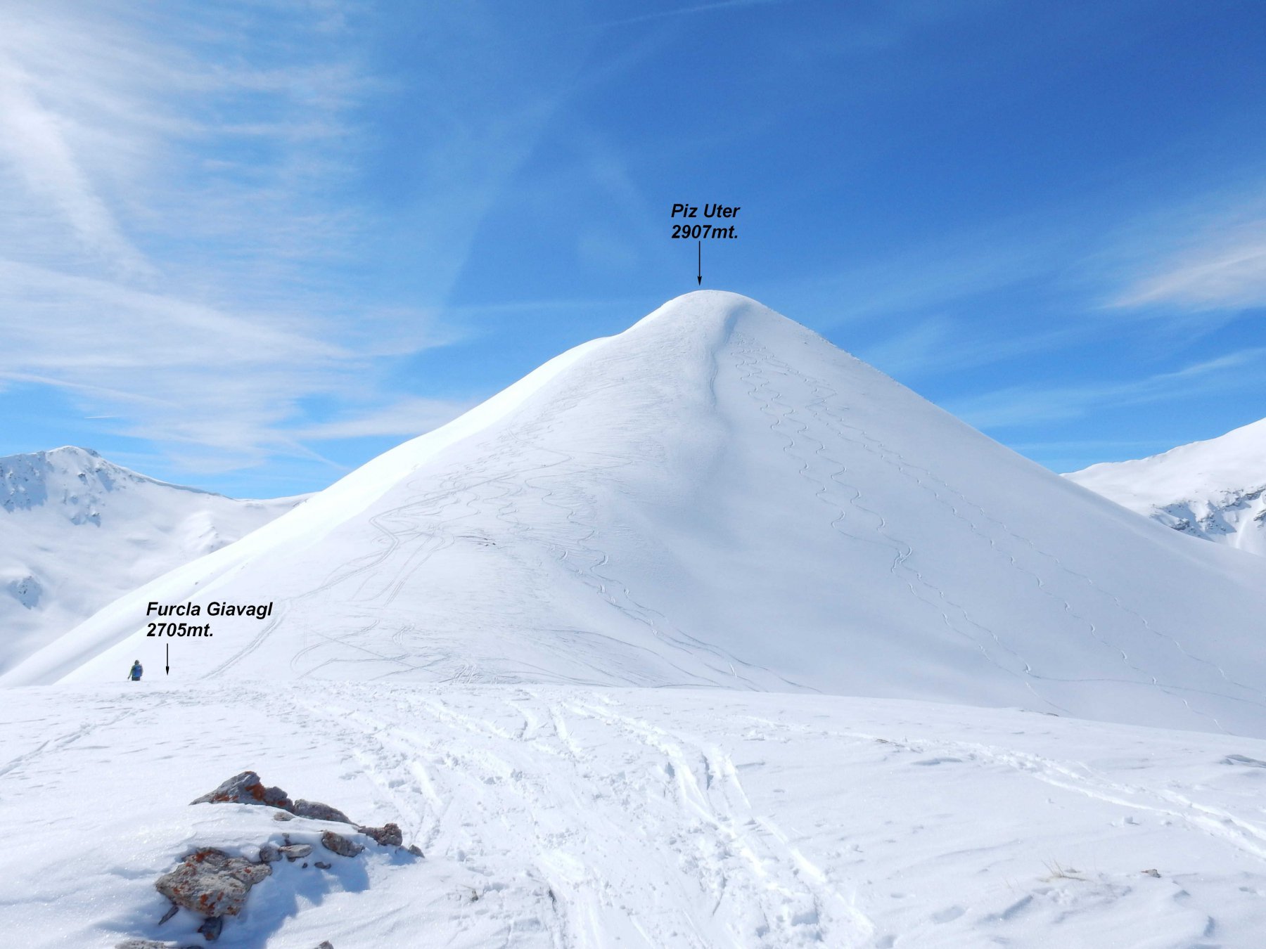 Si traversa verso il Piz Uter.