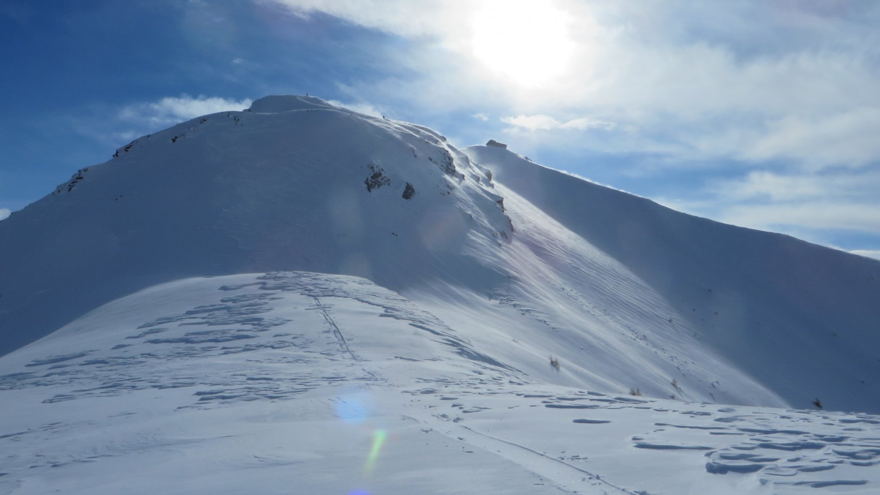 ultimo pendio con evidenti accumuli