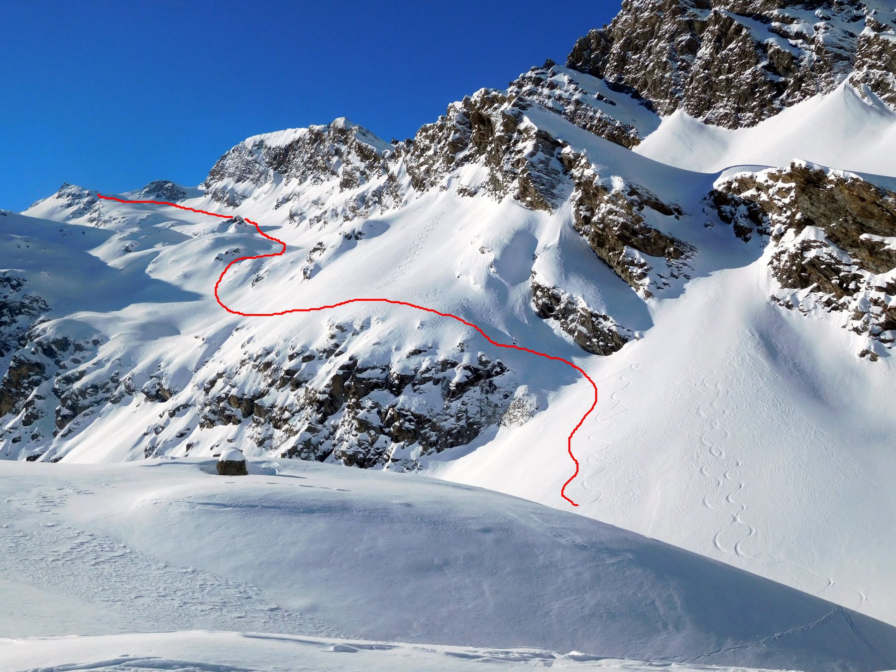 parte alta del percorso visto dal Bivacco