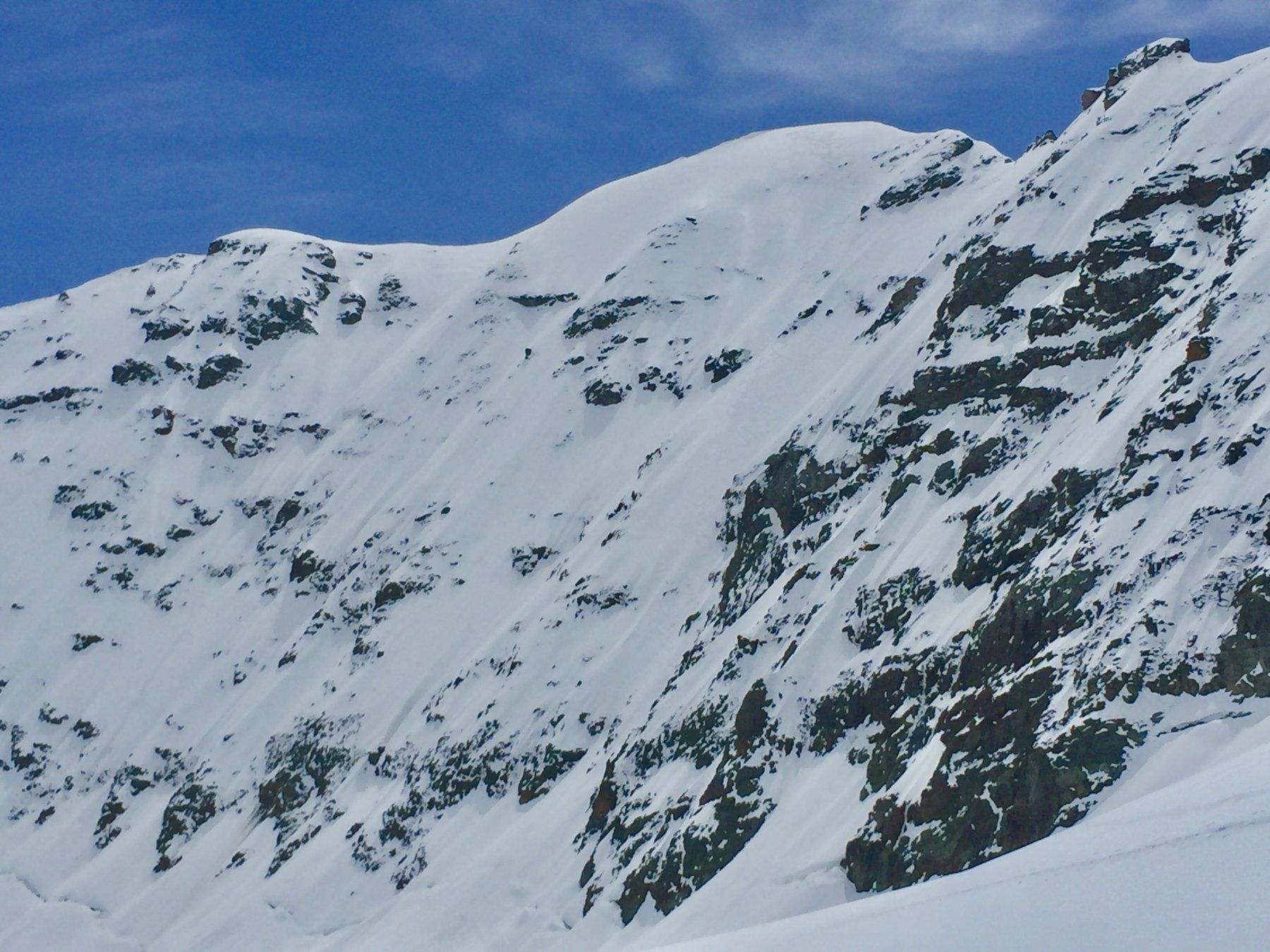 la parete nord appena scesa