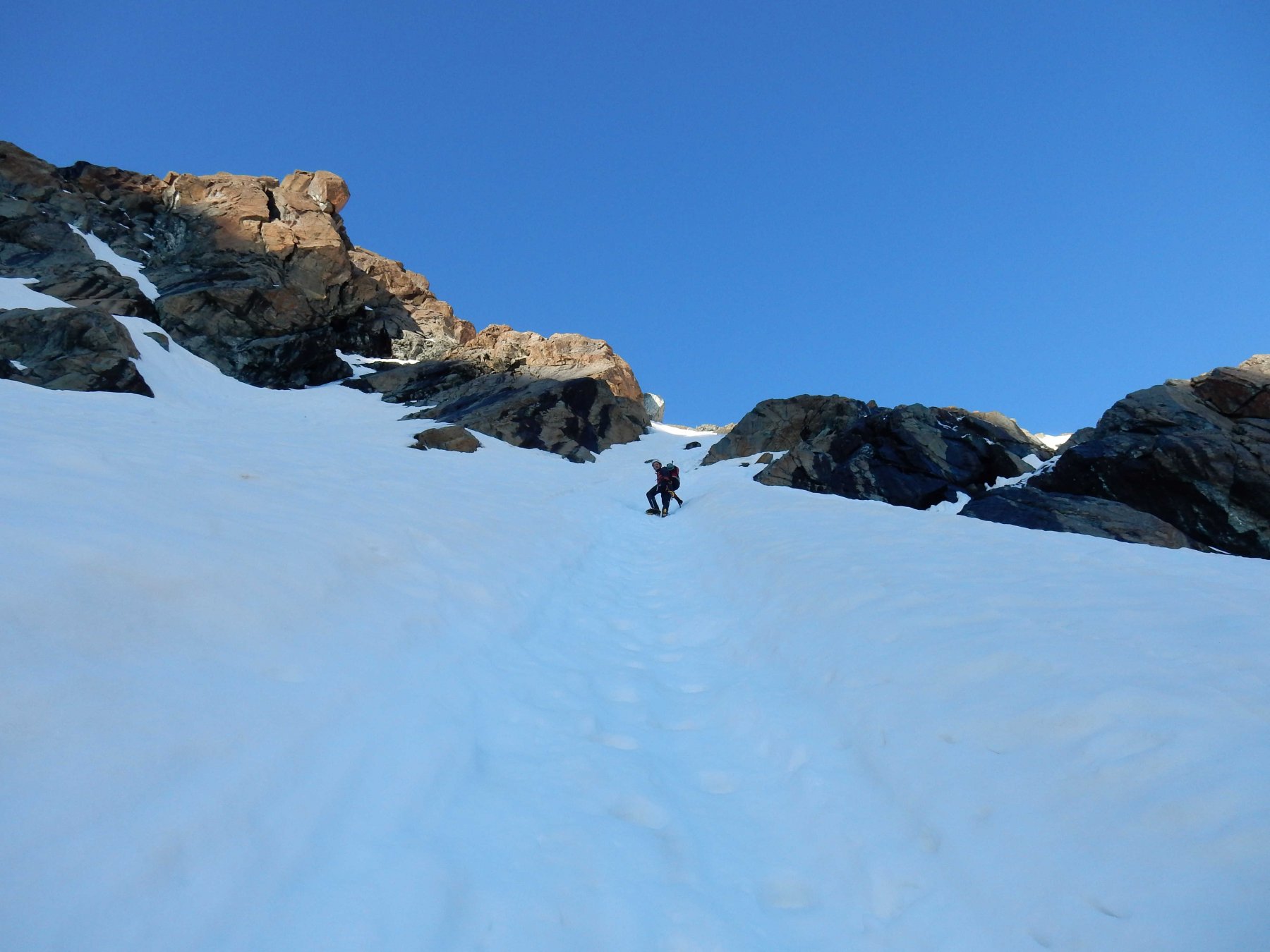 Sulla parete nord-est.