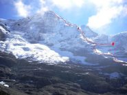 La salita (il bollino è il rifugio)