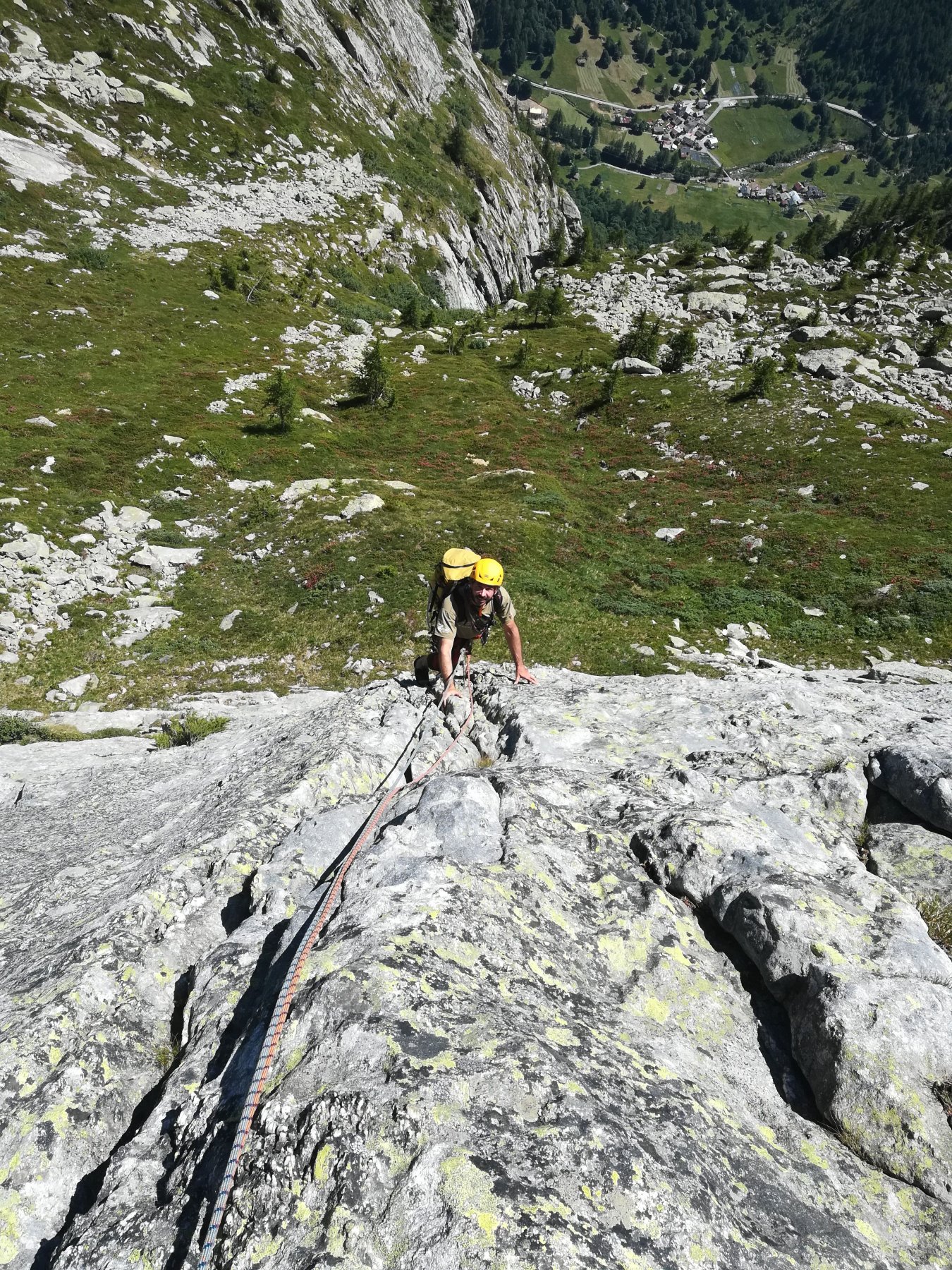 fine primo tiro, sul fondovalle Canza