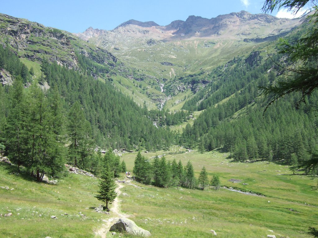 da Pra di Saent la valle si allarga e si vede tutta la salita
