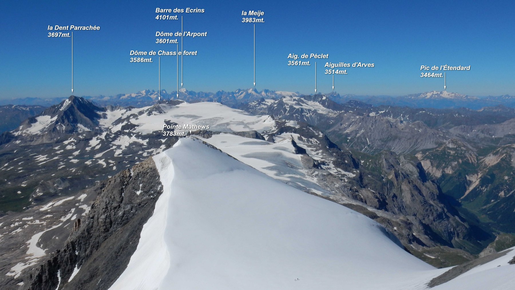 Grandissimo panorama dalla vetta della Grande Casse.