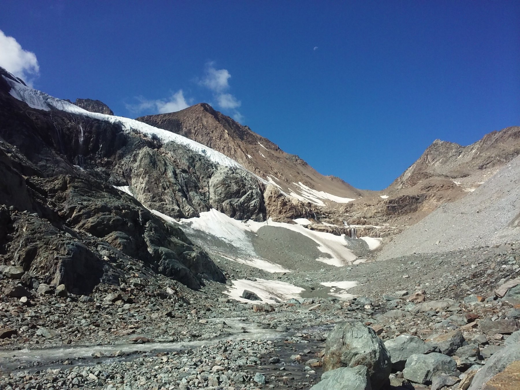 Al pianoro del ghiacciaio di Sea.