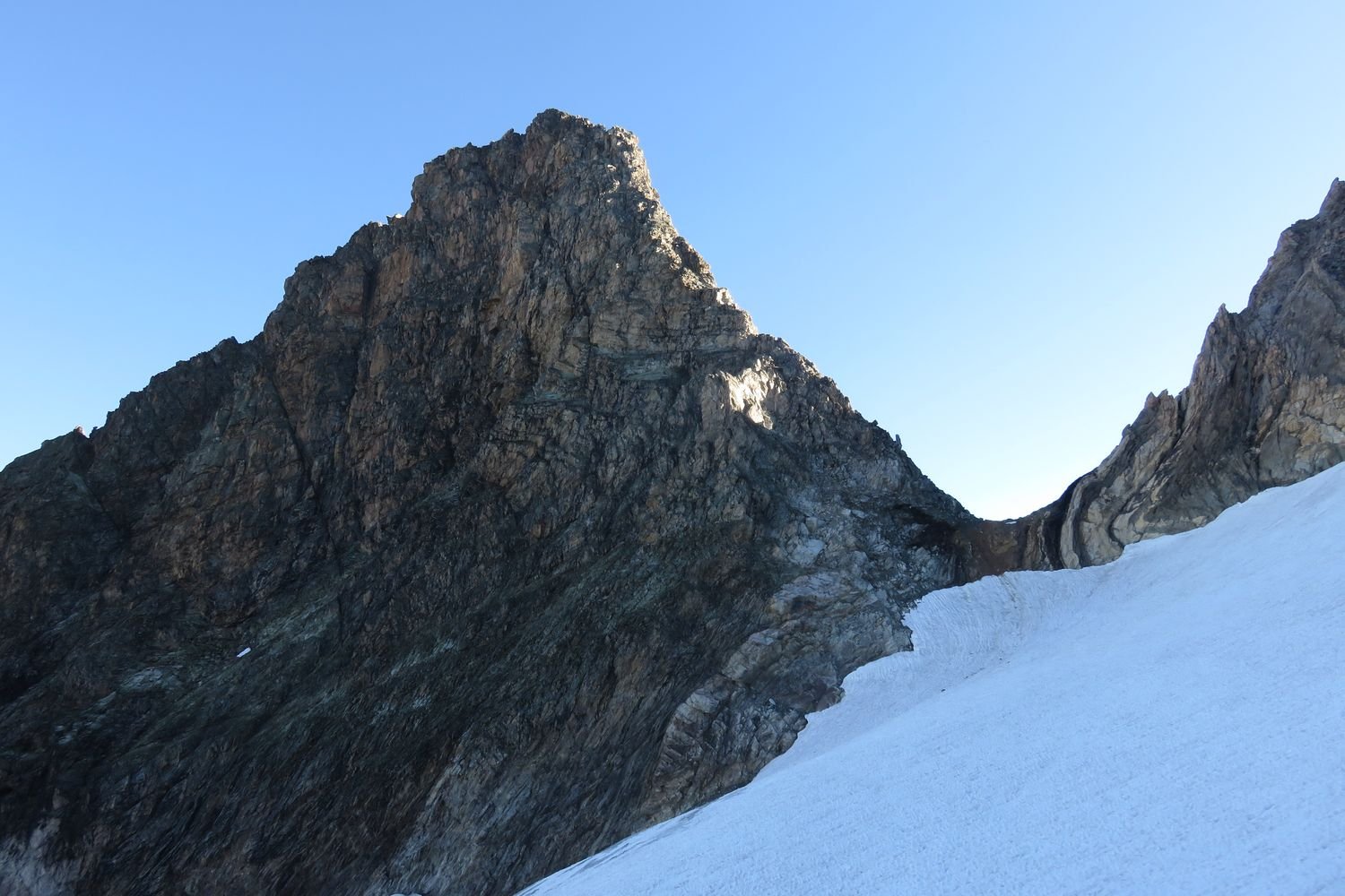 la cresta finale dal ghiacciaio