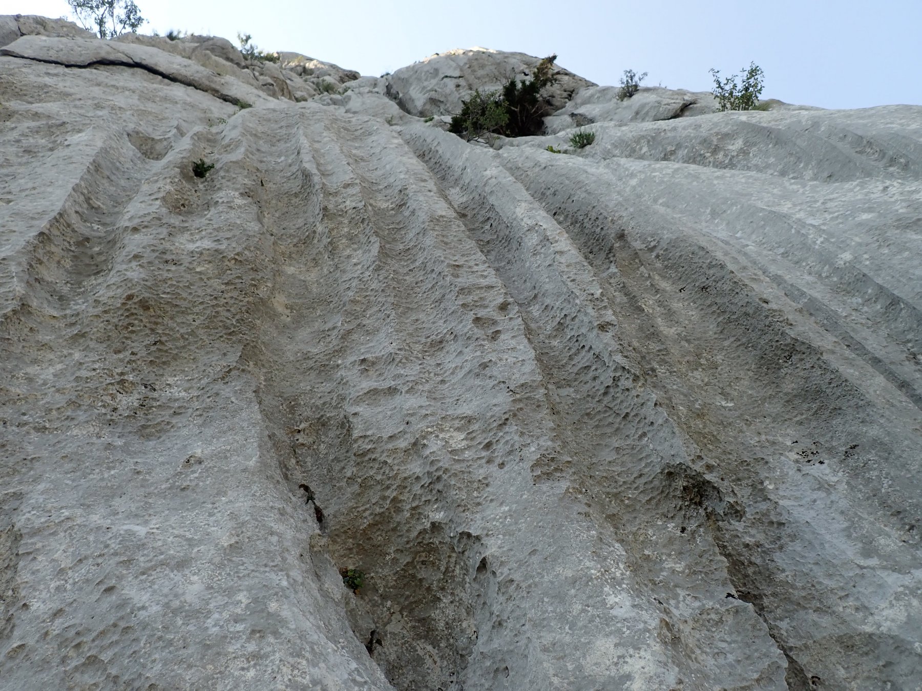 La splendida roccia della parte alta