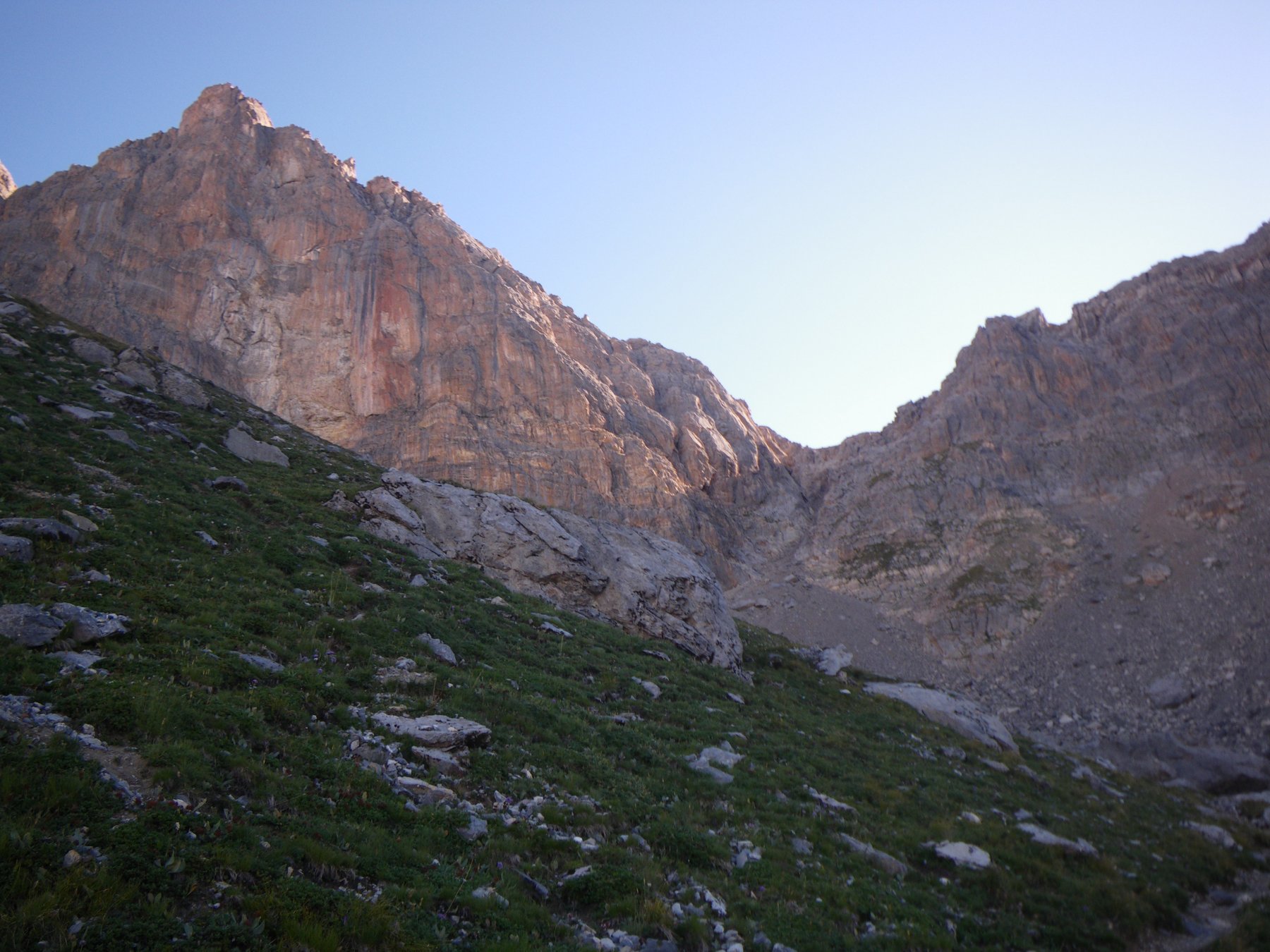 la in fondo il canalino...