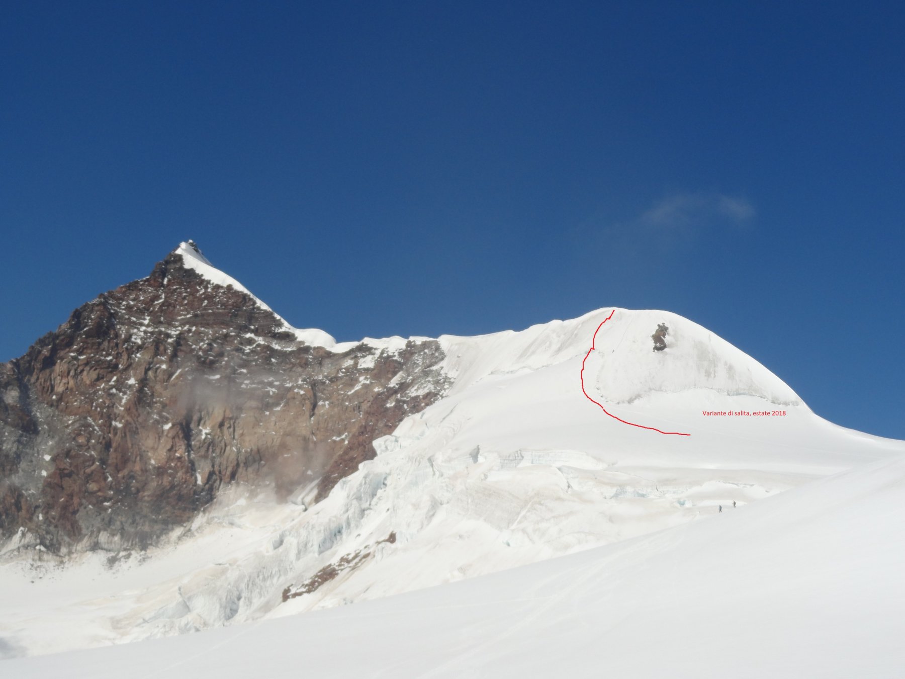 Il Lyskamm Orientale visto dal Balmenhorn