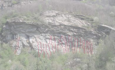 foto della falesia