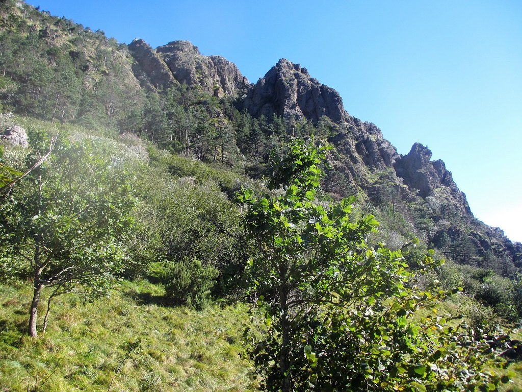 La cresta Segage e l'intaglio