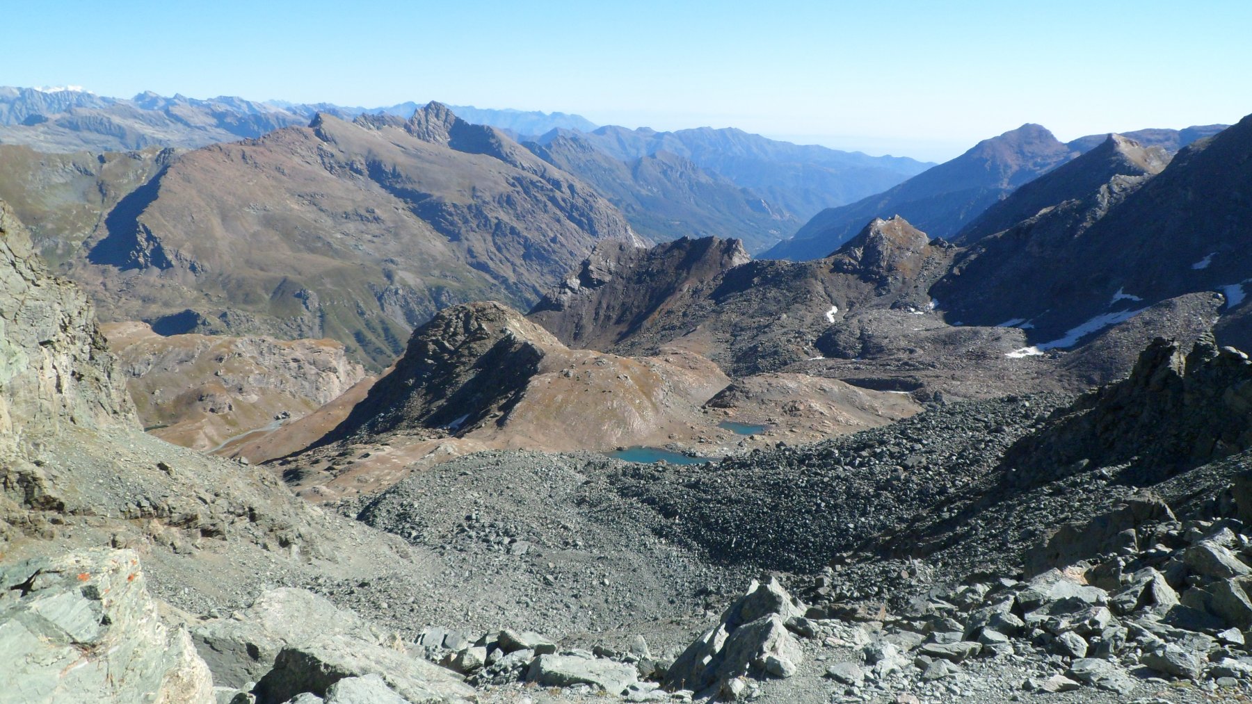 Il versante italiano dal col d'Arnas