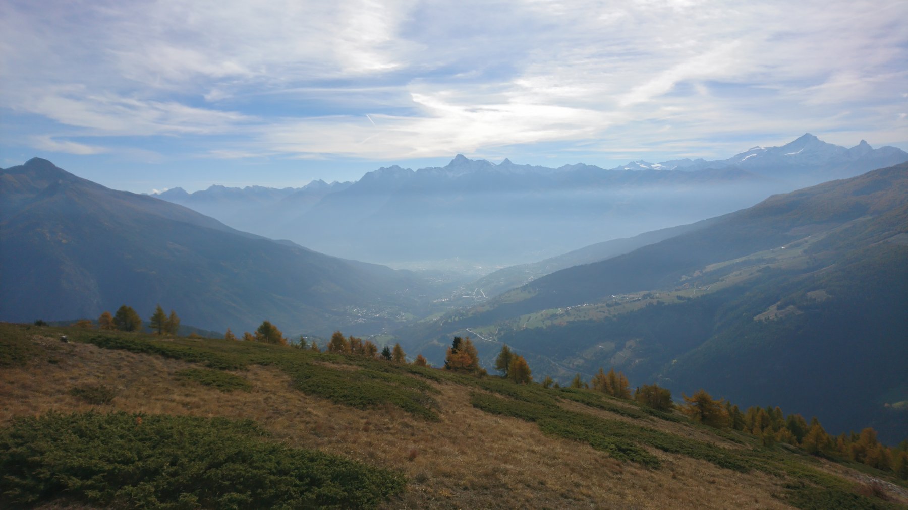 Poco oltre il traverso, la direzione da seguire verso sud 