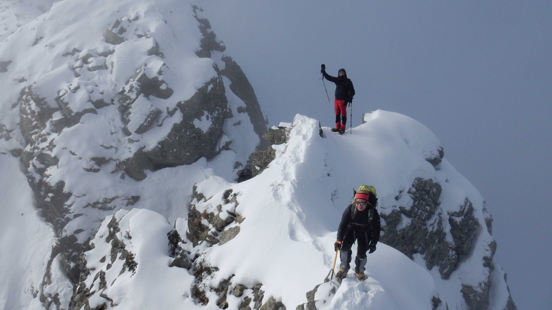 Sulla cresta che porta al Corno Stella.