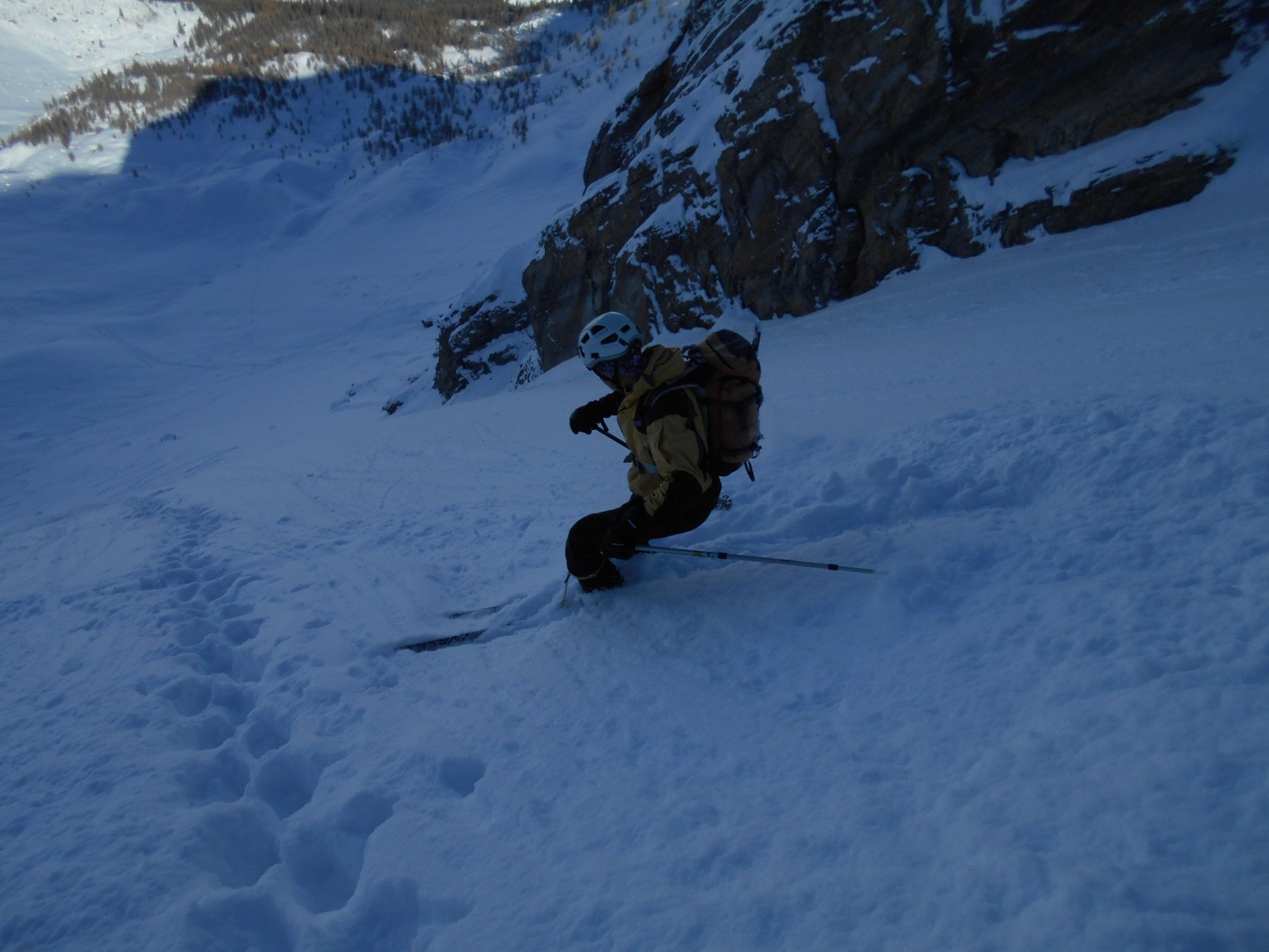 a metà della discesa