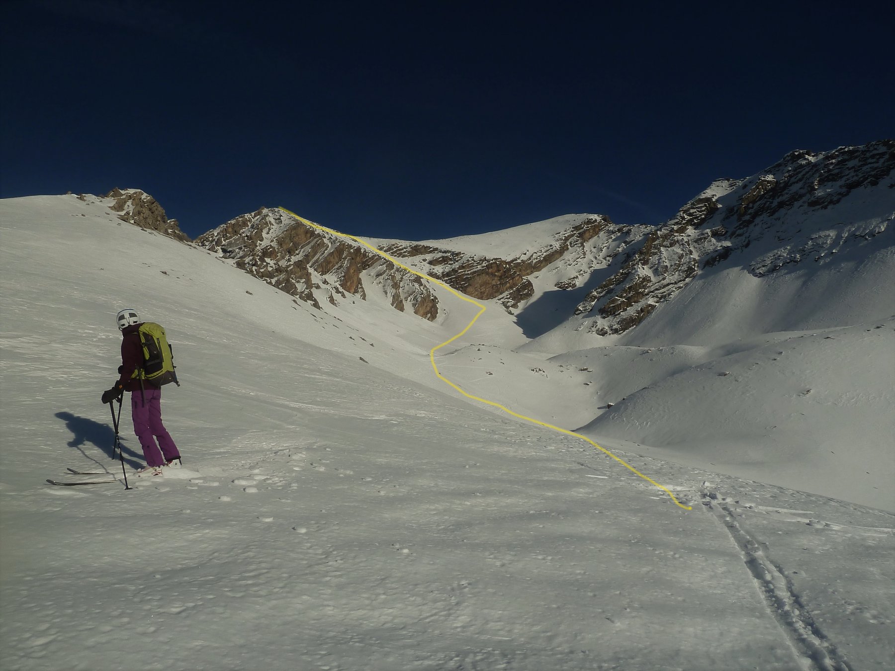 La parte alta dell'itinerario