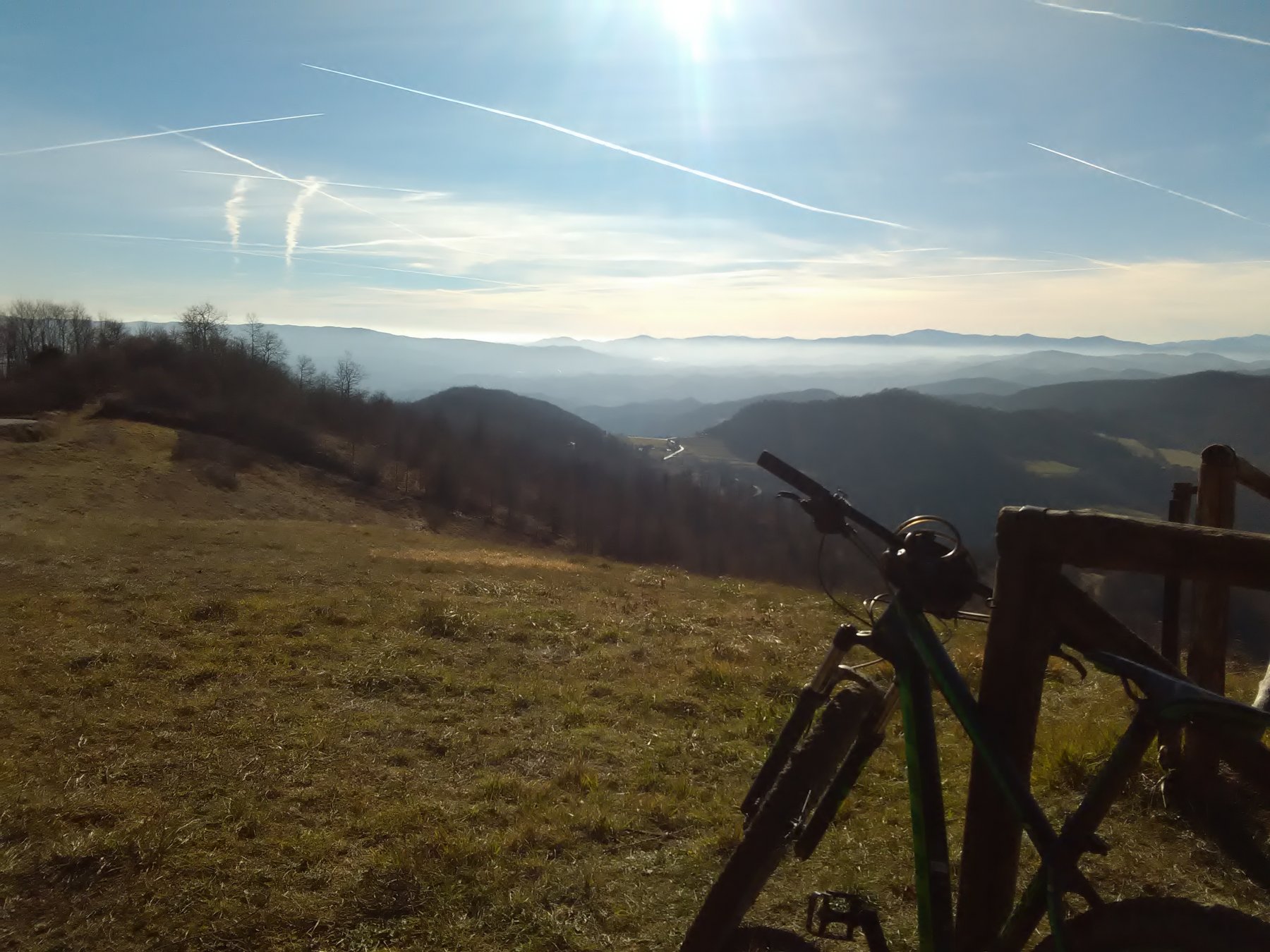 Uno sguardo verso il percorso di salita