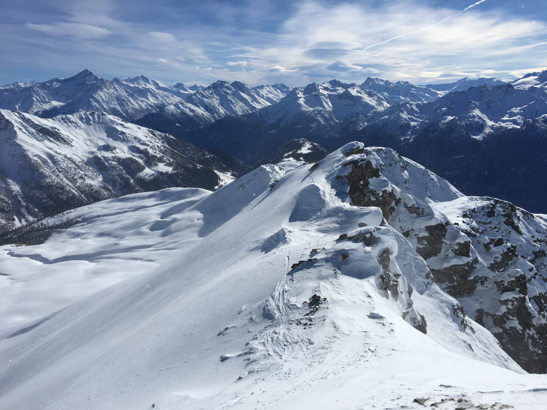 La cresta finale dalla cima
