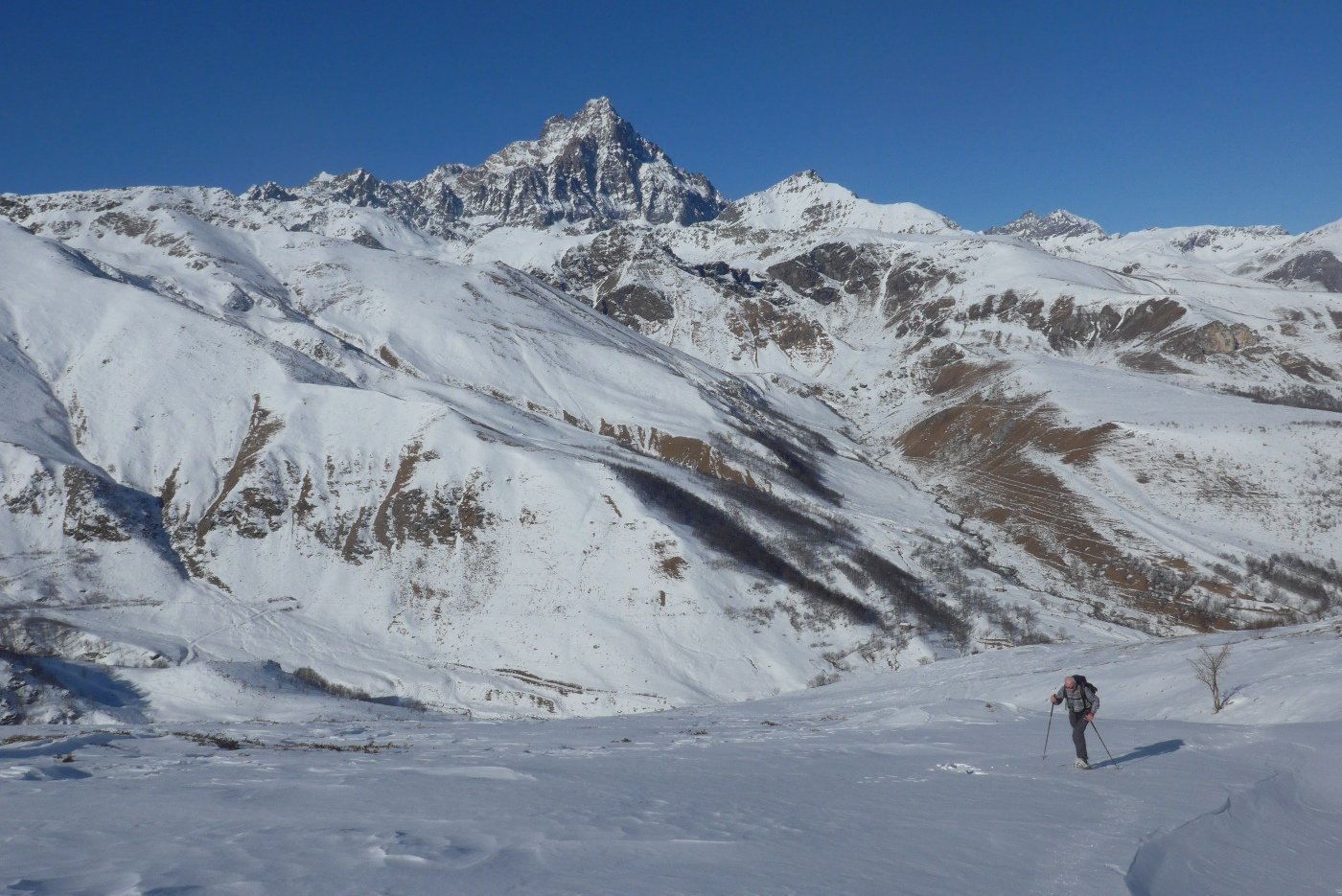 Neve brutta, ma panorama eccezionale !