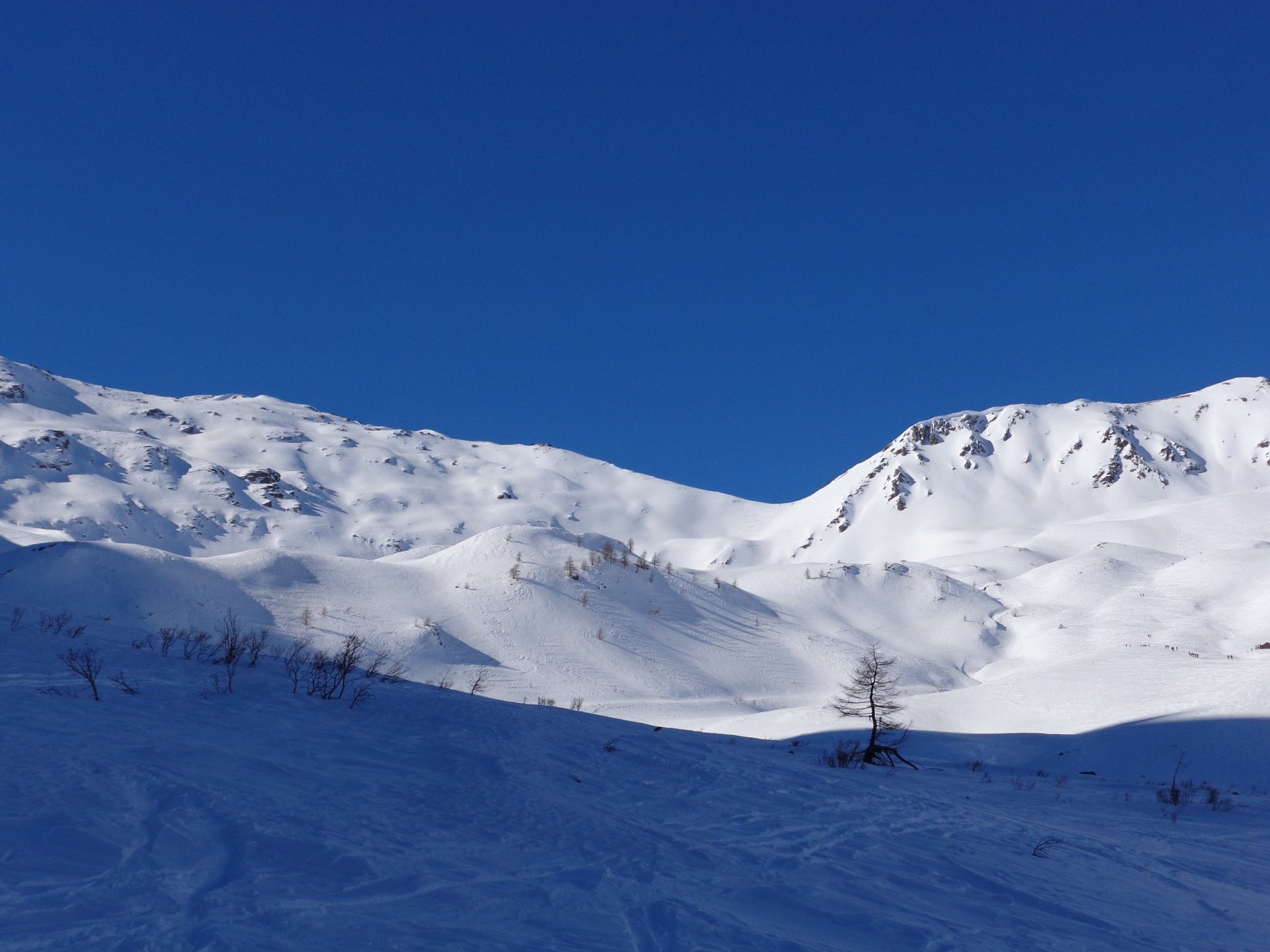 Sullo sfondo il Col du Flassin