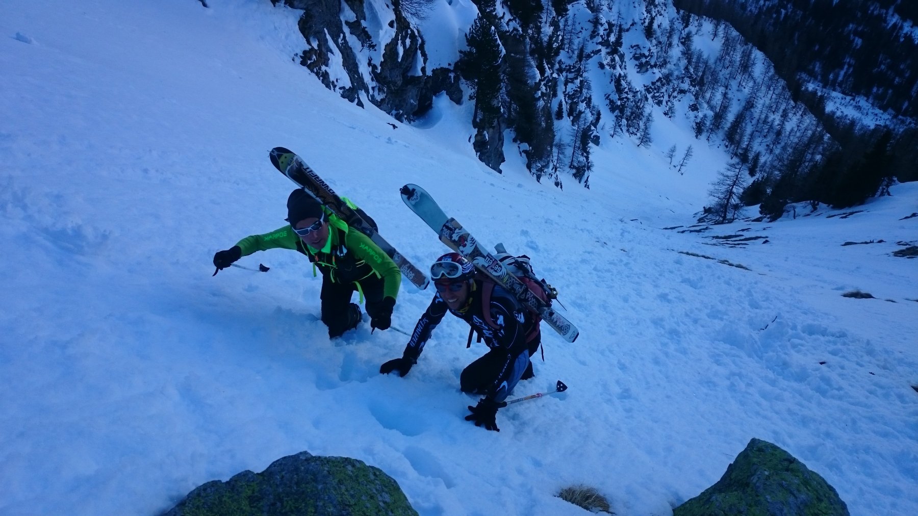 Nella parte alta del canale