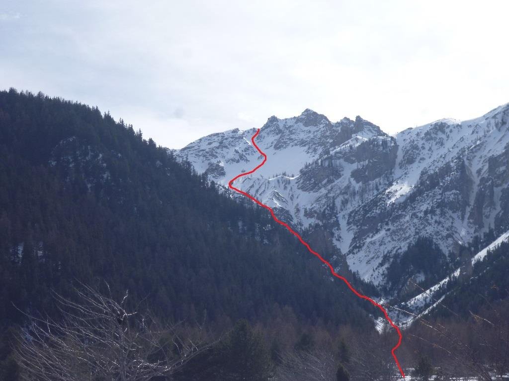 itinerario a/r visto da pian del colle al rientro