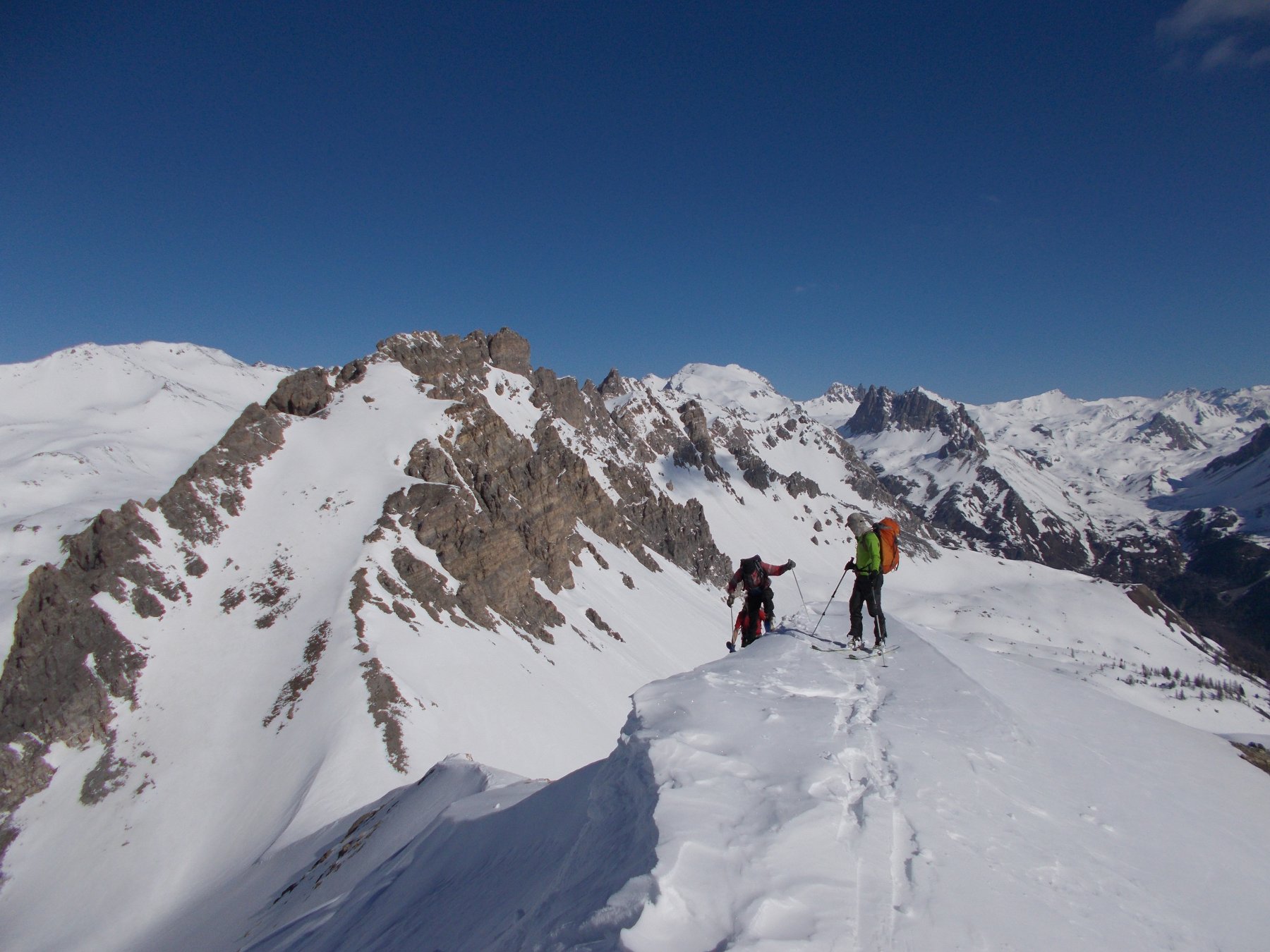 Cresta con la Roche Ronde alle spalle