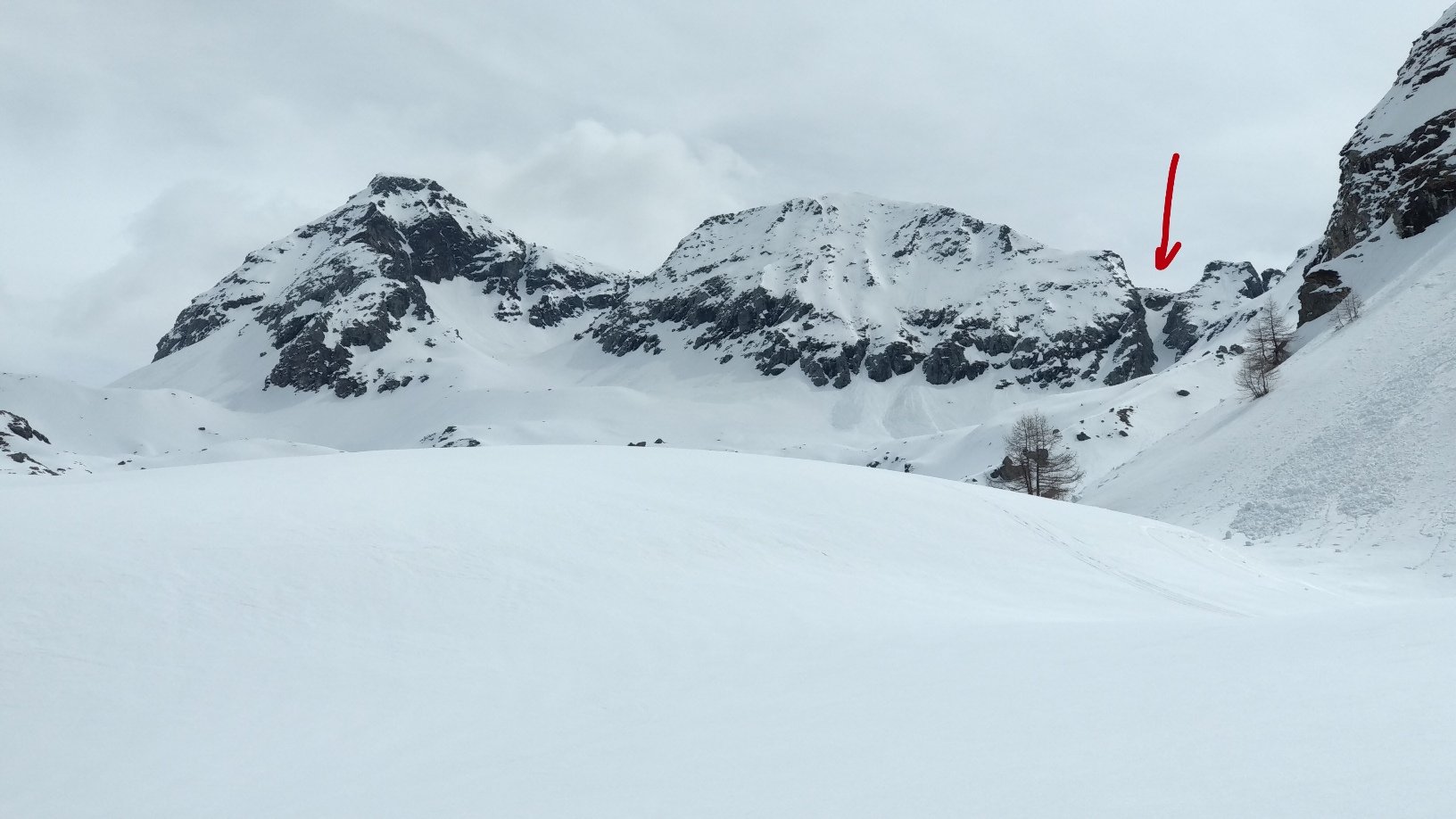 Il canale con a sx il Petit ed il G. Tournalin