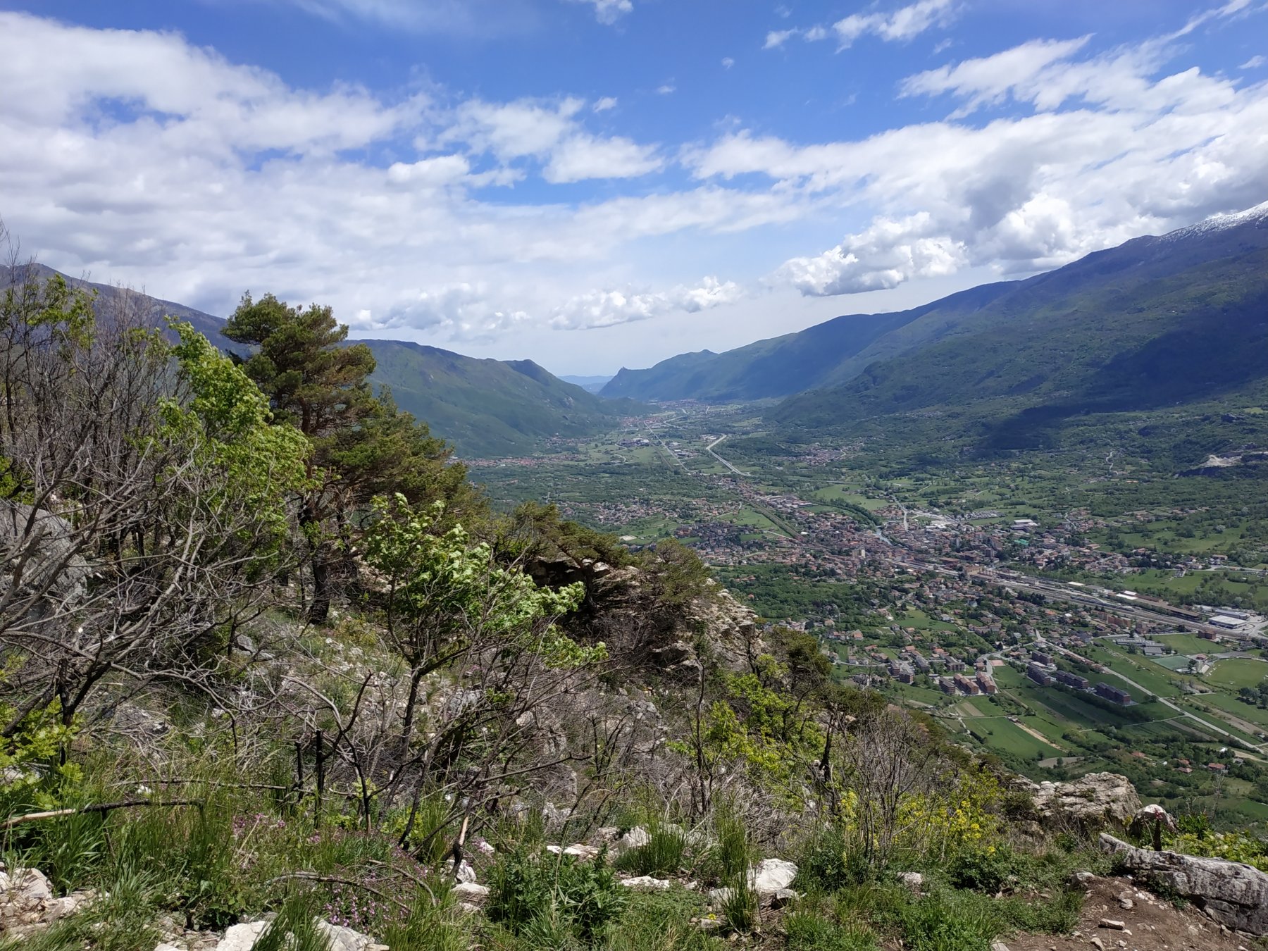 Visuale della Val di Susa dalla falesia.