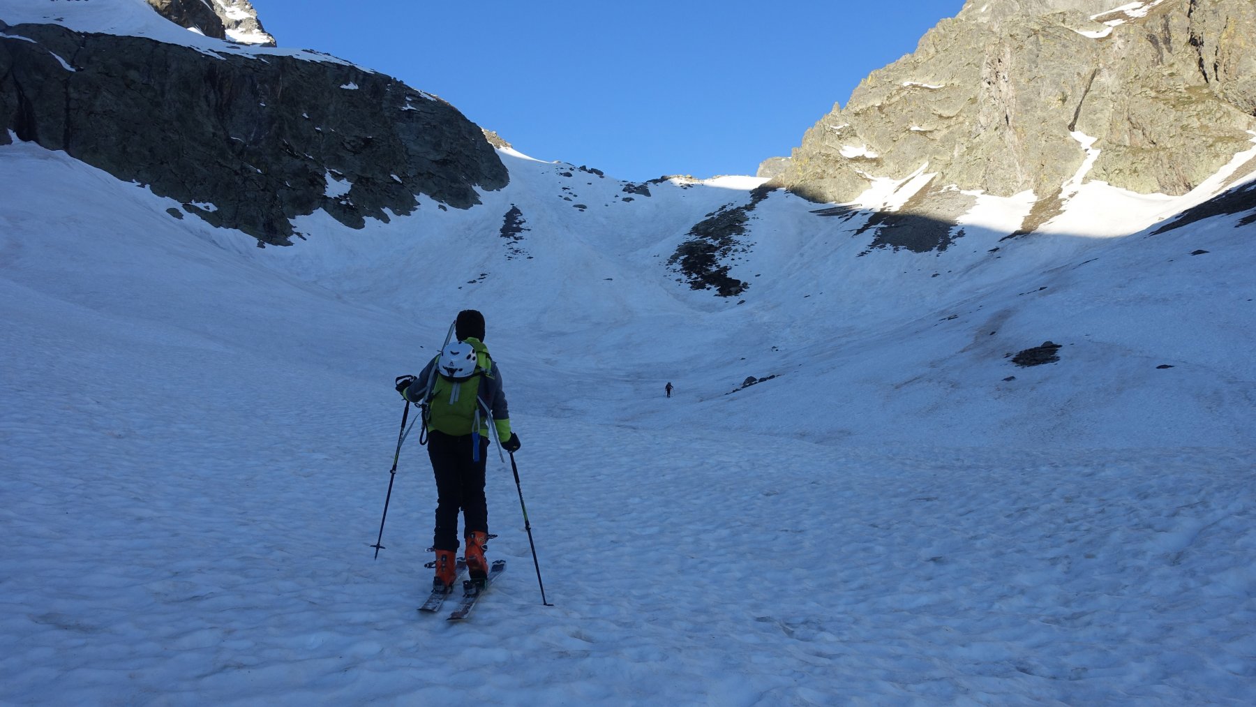 Il ripido e duro pendio del rifugio della Lausa