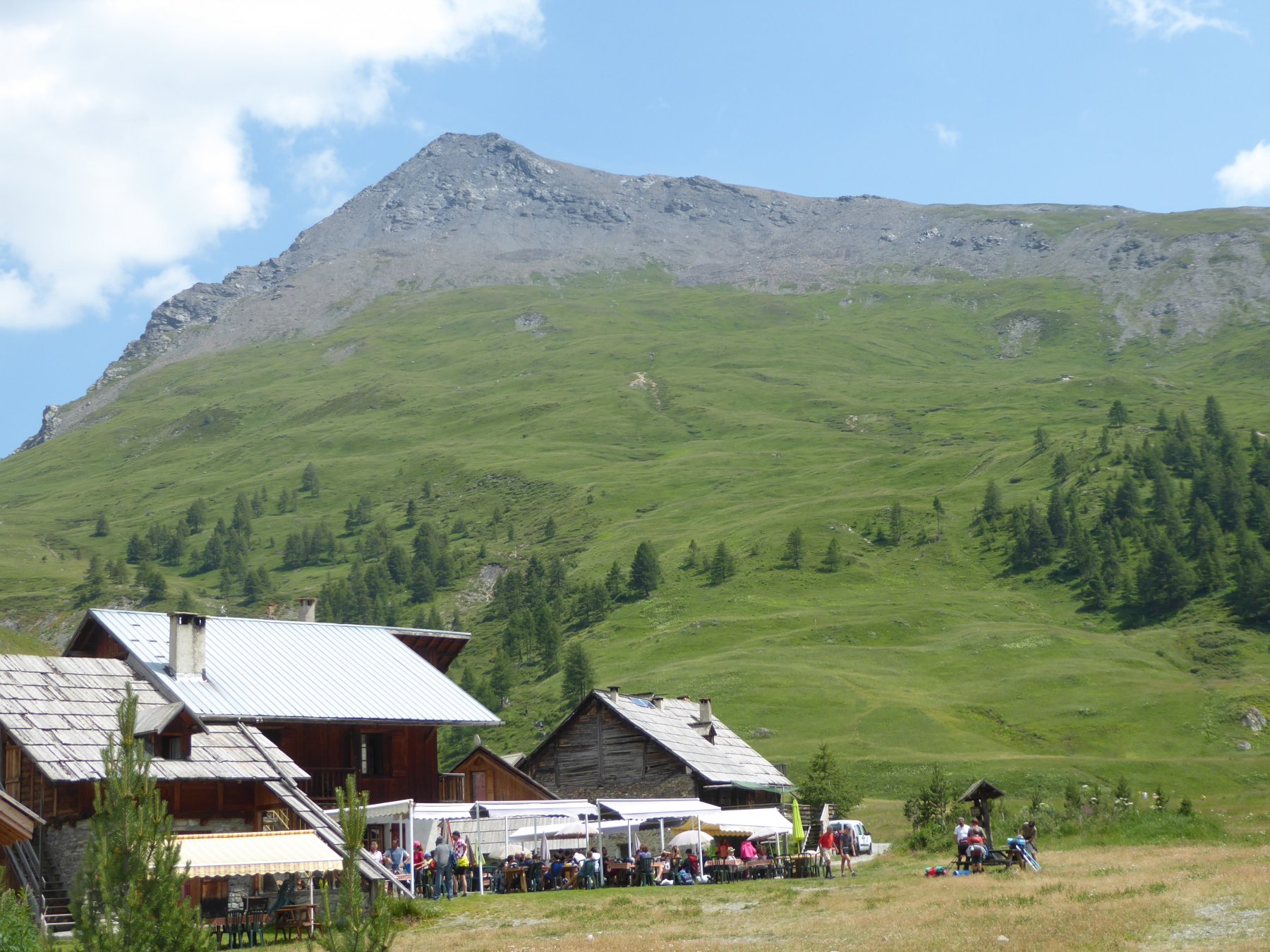 il Pic Lombard già ben visibile da Les Fonts