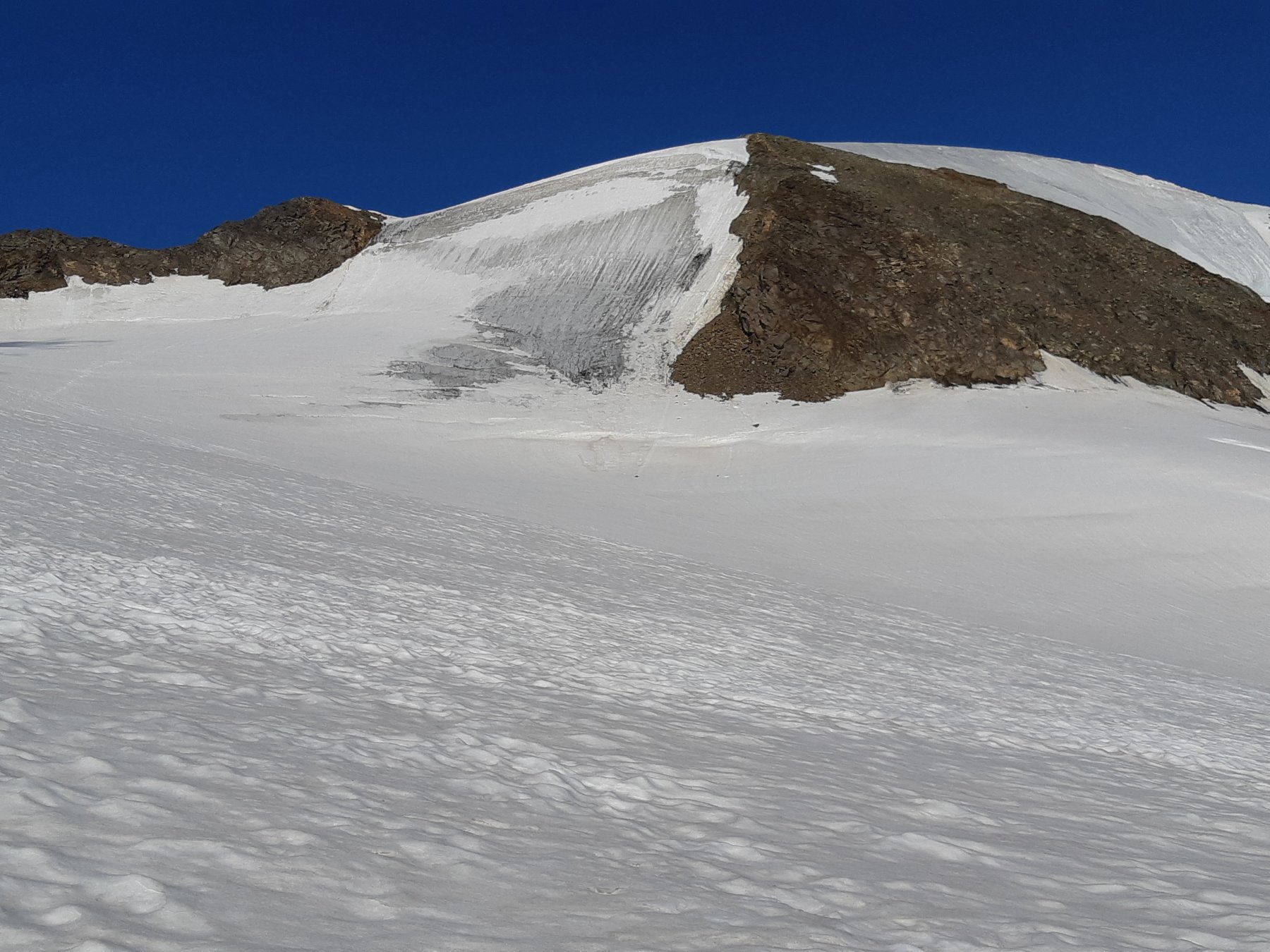 Rampa finale, a sx la cresta