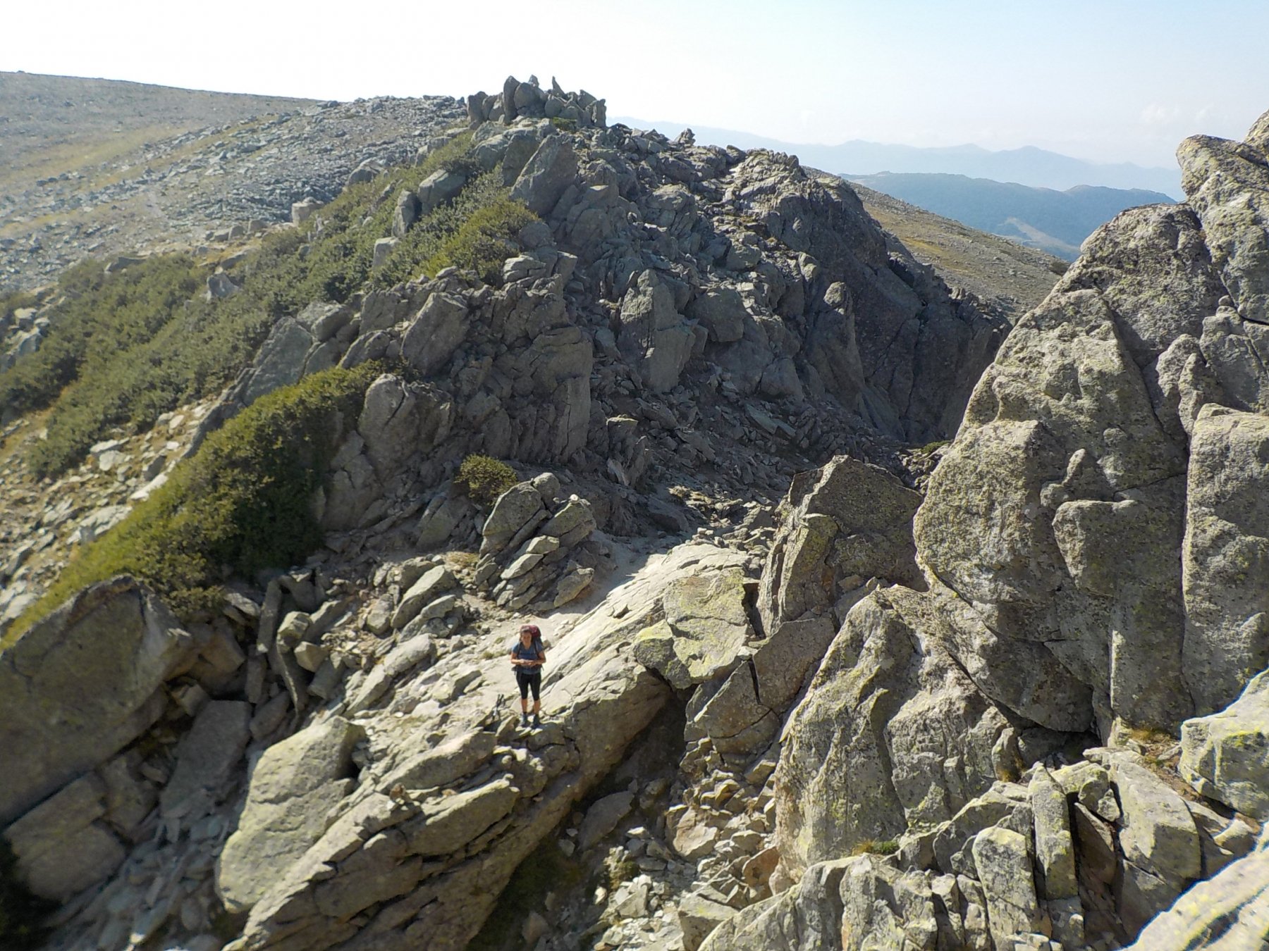 Breve passaggio roccioso dopo Punta di Valle Lunga