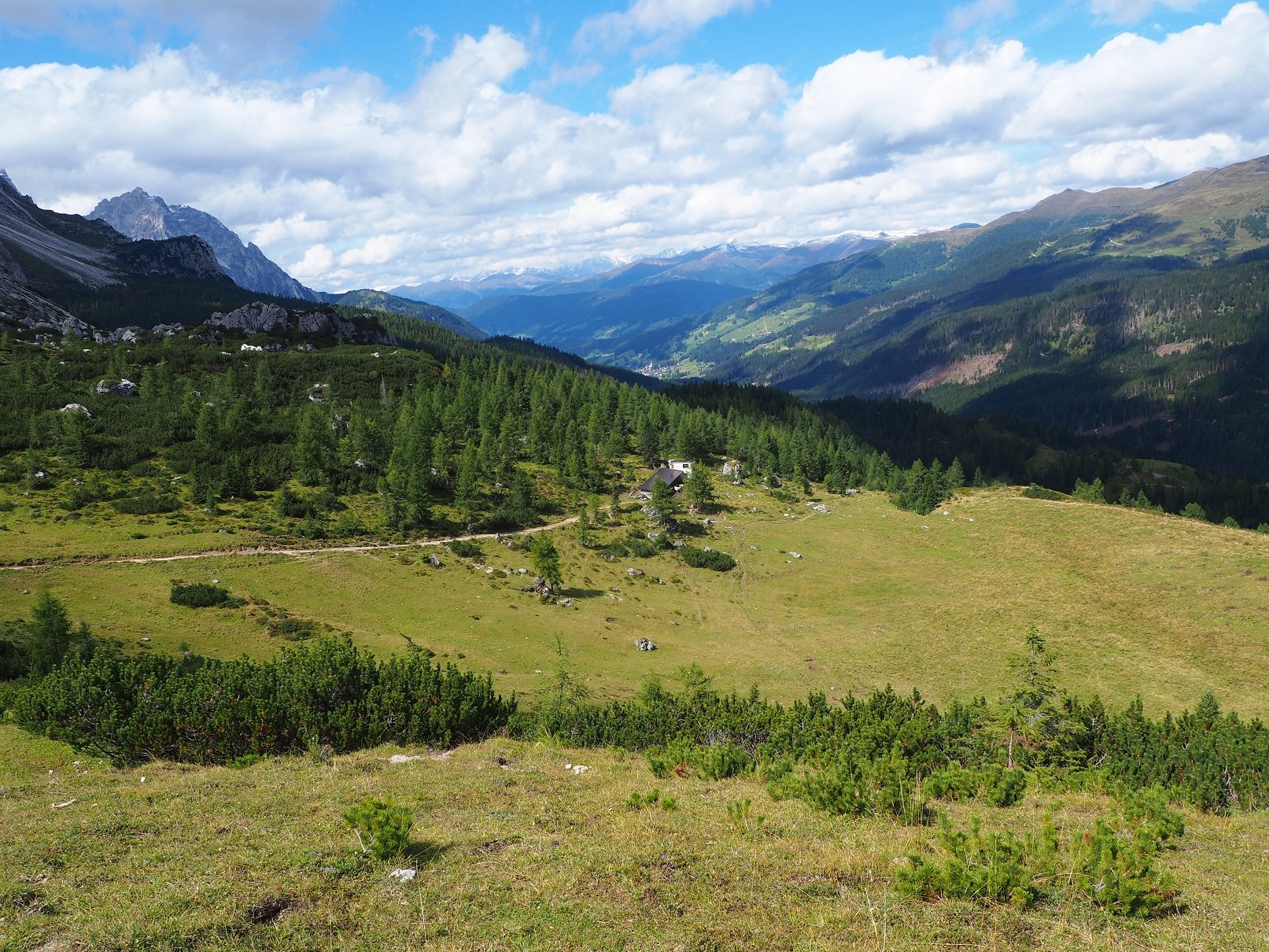 L'alpeggio che si incontra appena fuori dal bosco.