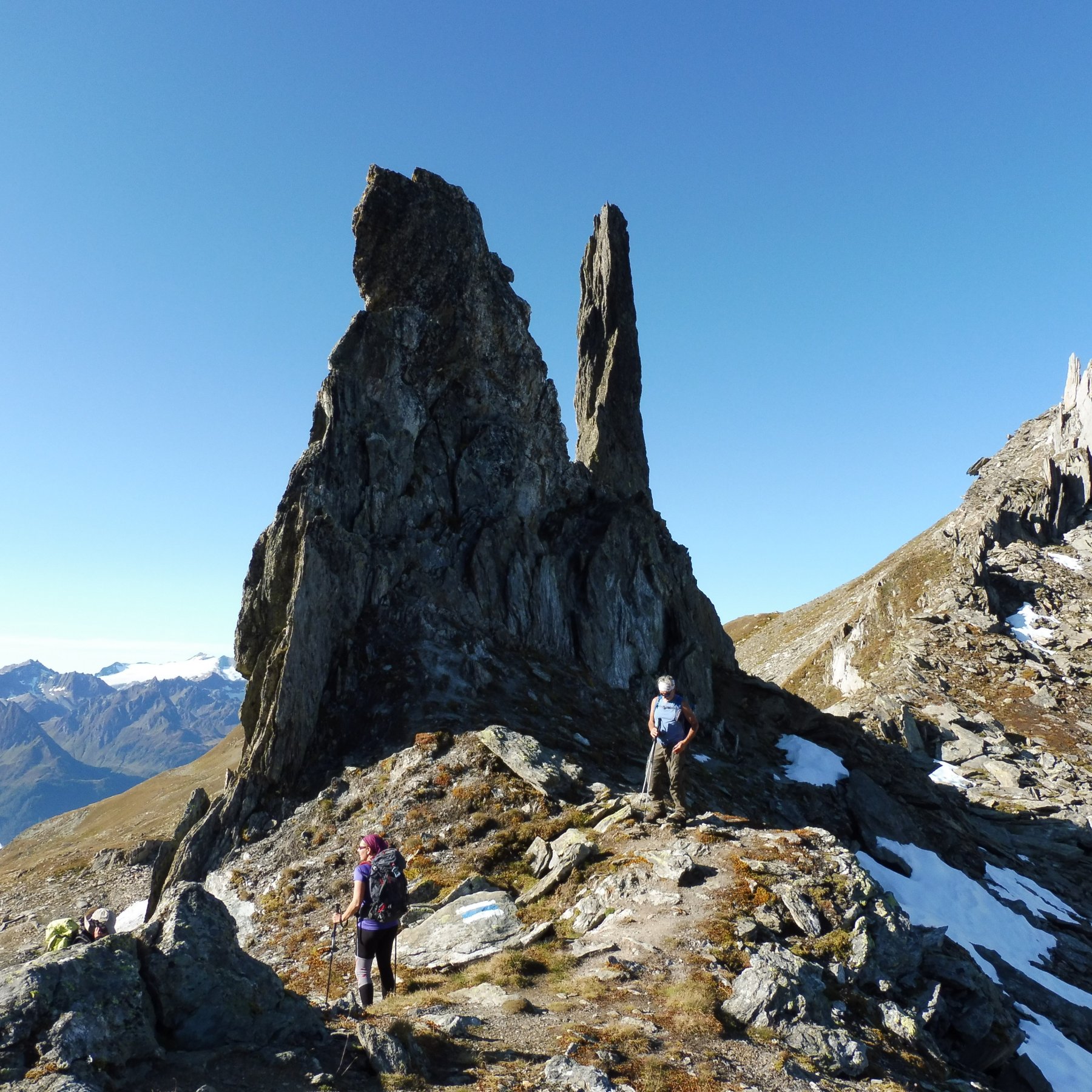 Le curiose lance rocciose della Gloggentürmli. 2690mt.