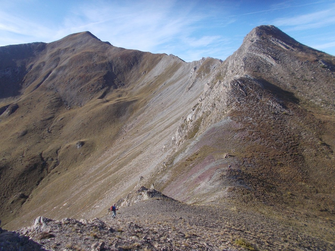 sulla cresta dopo la Punta del Vallonetto