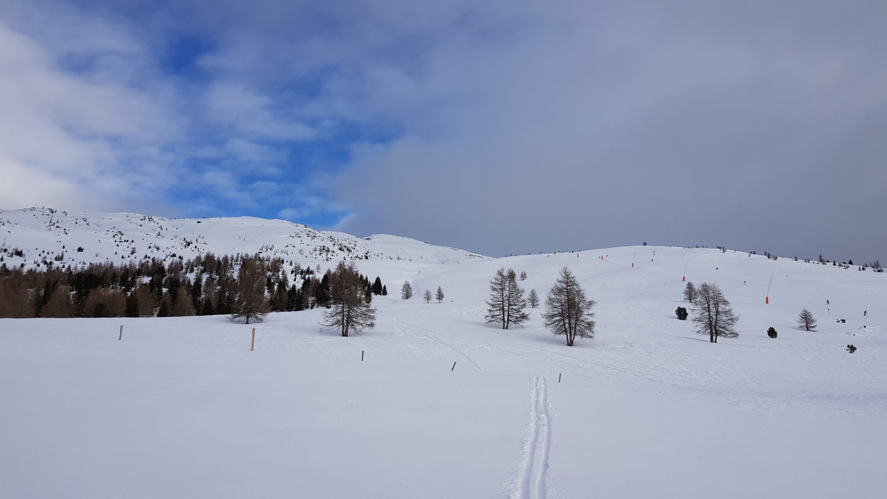 Il pendio che dal Passo Lusia porta a Cima Lastè